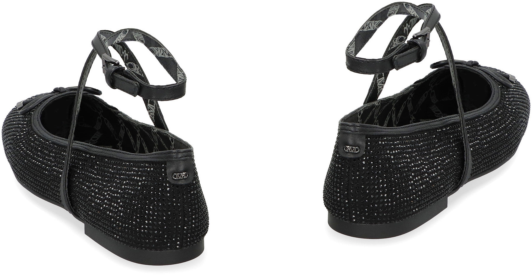 MICHAEL MICHAEL KORS Alluring Rhinestone Ballet Flats with Adjustable Ankle Strap