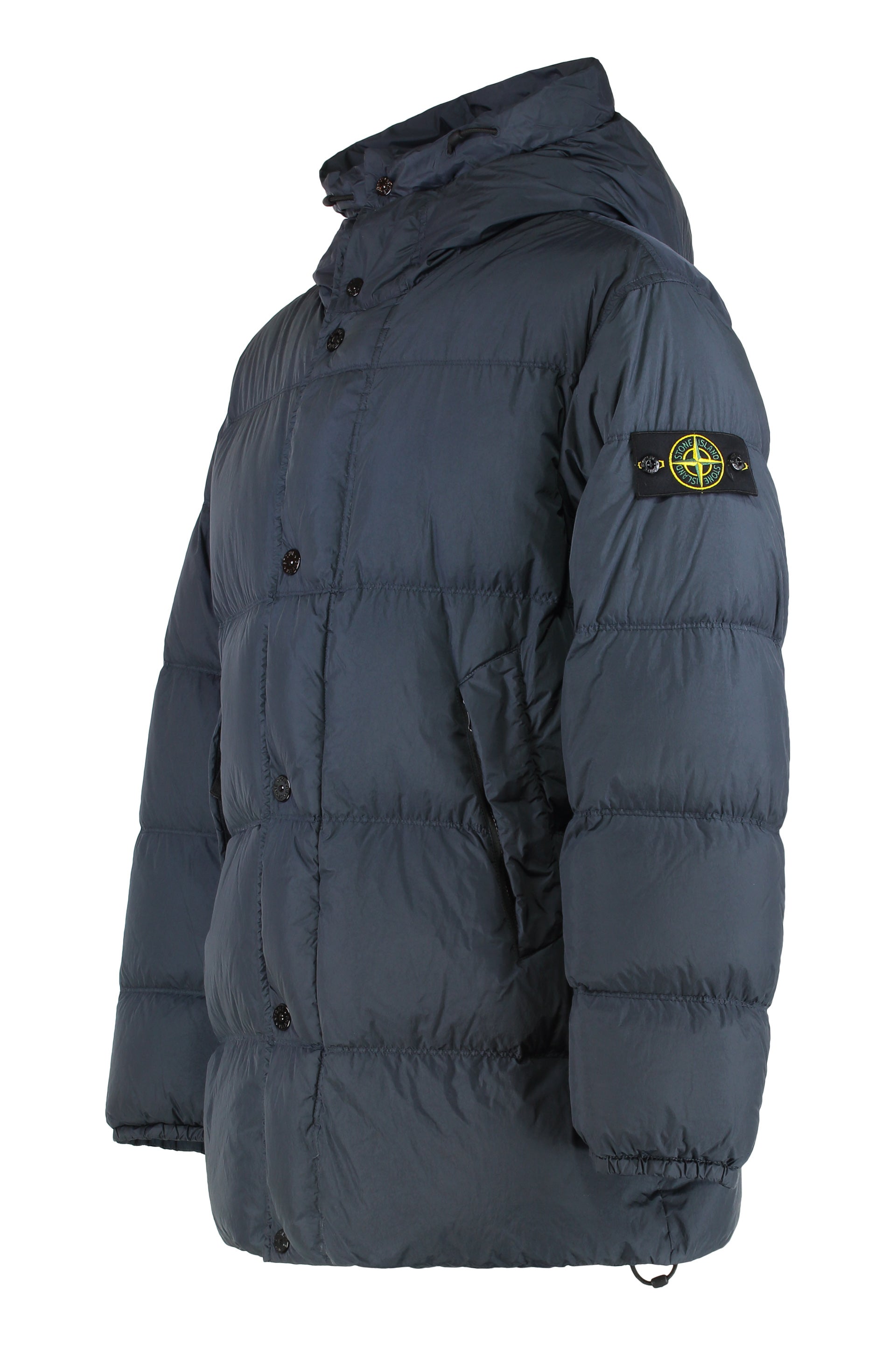 STONE ISLAND Men's Parka Jacket with Hood in Recycled Nylon Ripstop