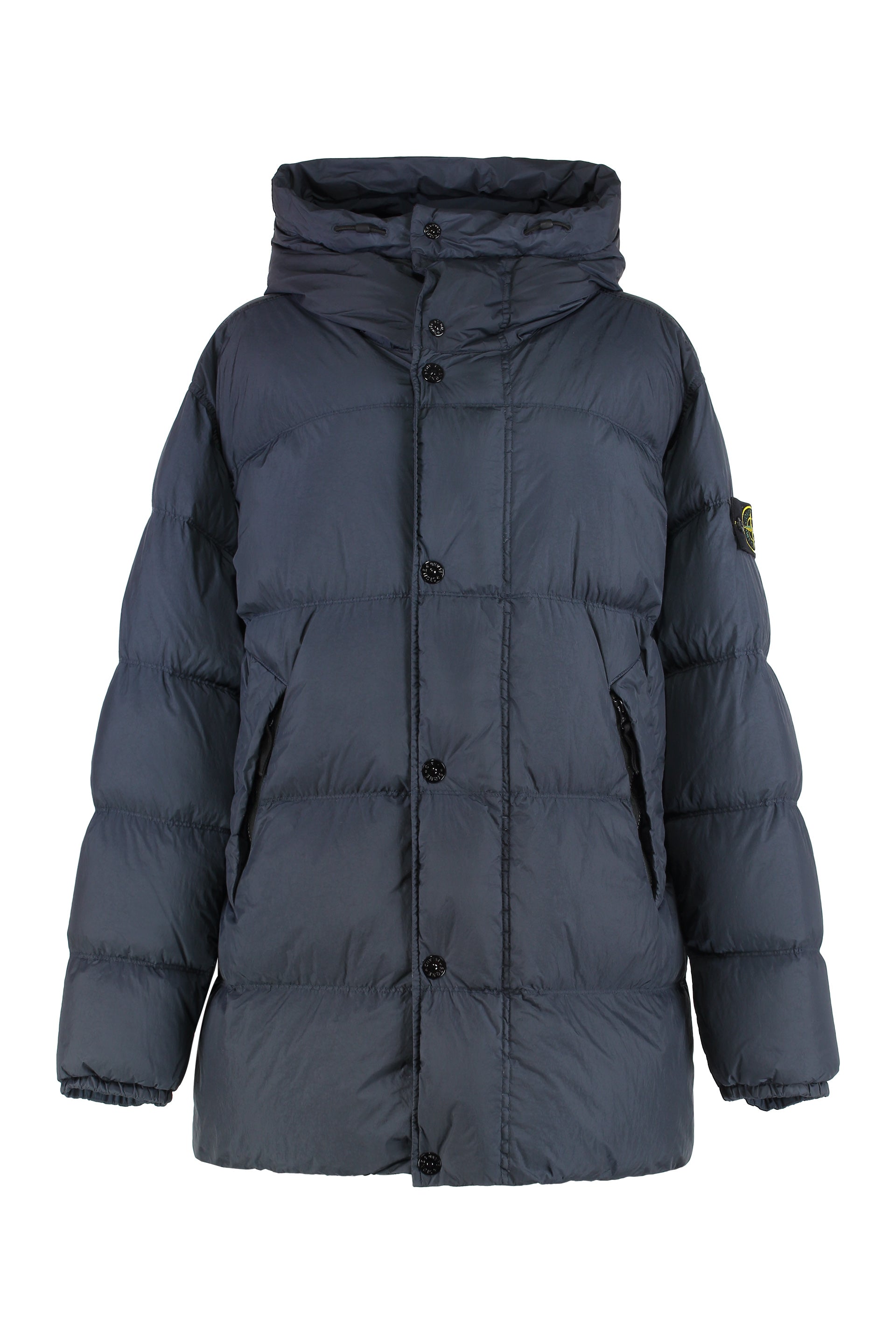 STONE ISLAND Men's Padded Parka Jacket with Adjustable Hood