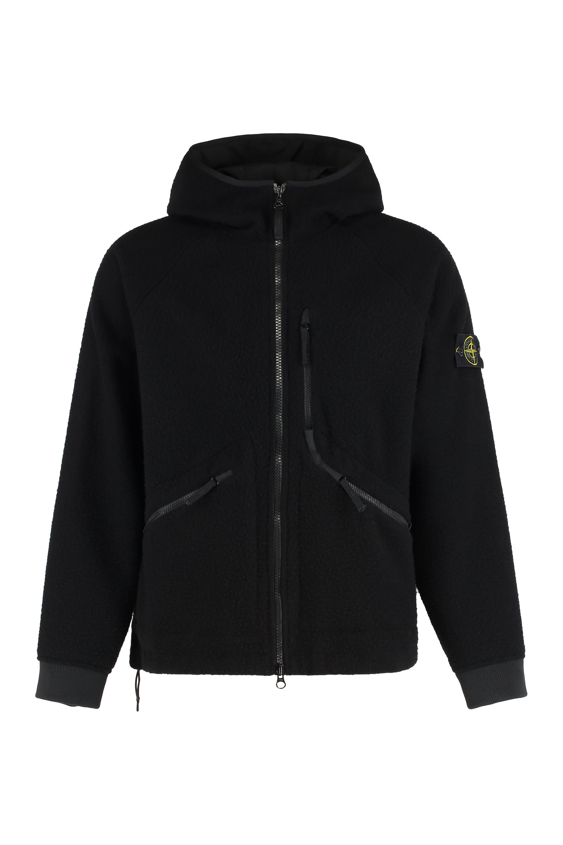 STONE ISLAND Hooded Wool-Nylon Jacket for Men