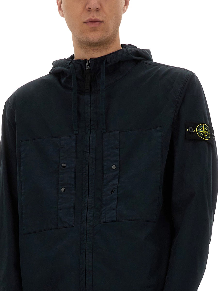 STONE ISLAND Cotton Blend Trench Coat for Men