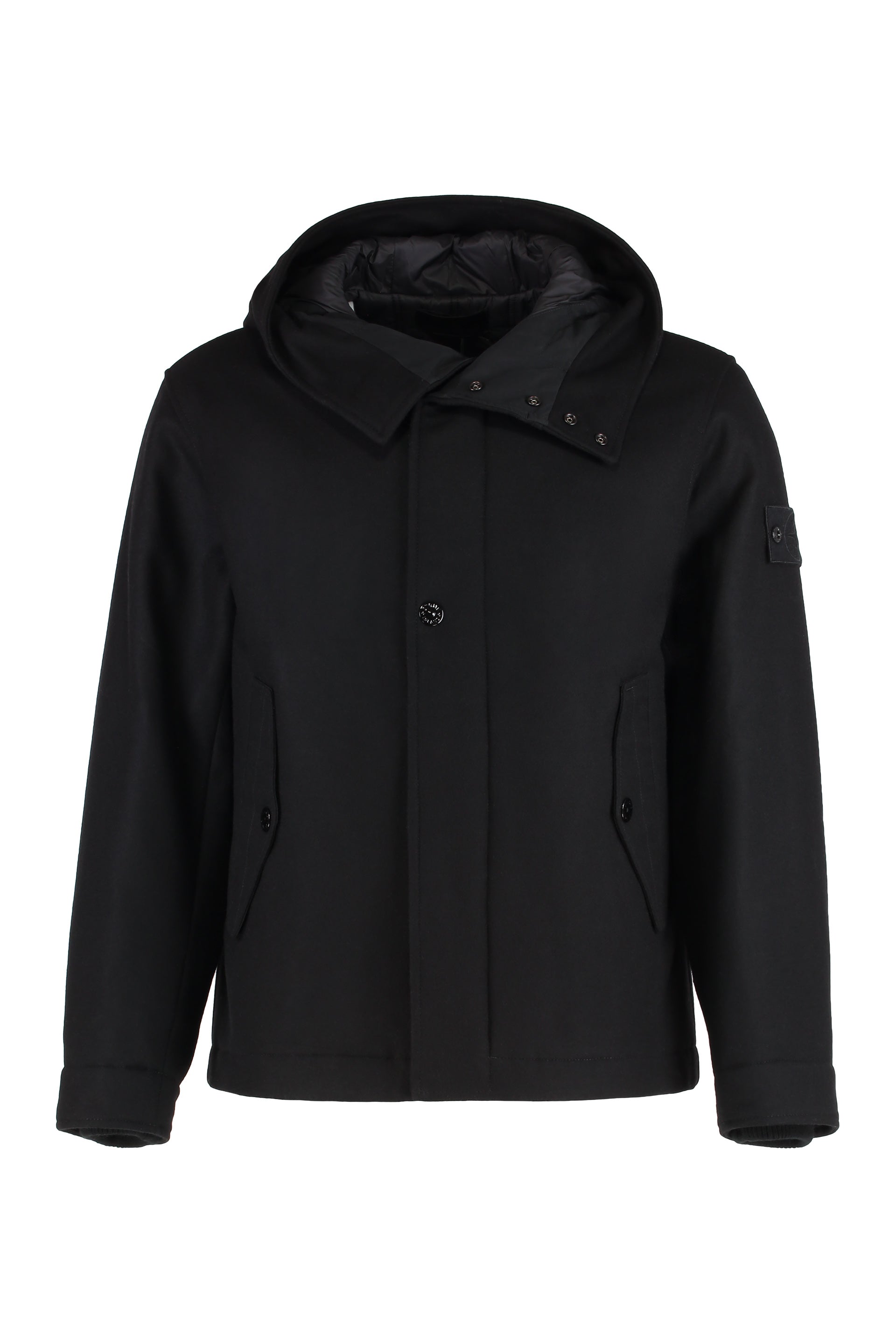 STONE ISLAND Hooded Wool Jacket for Men - FW25 Collection