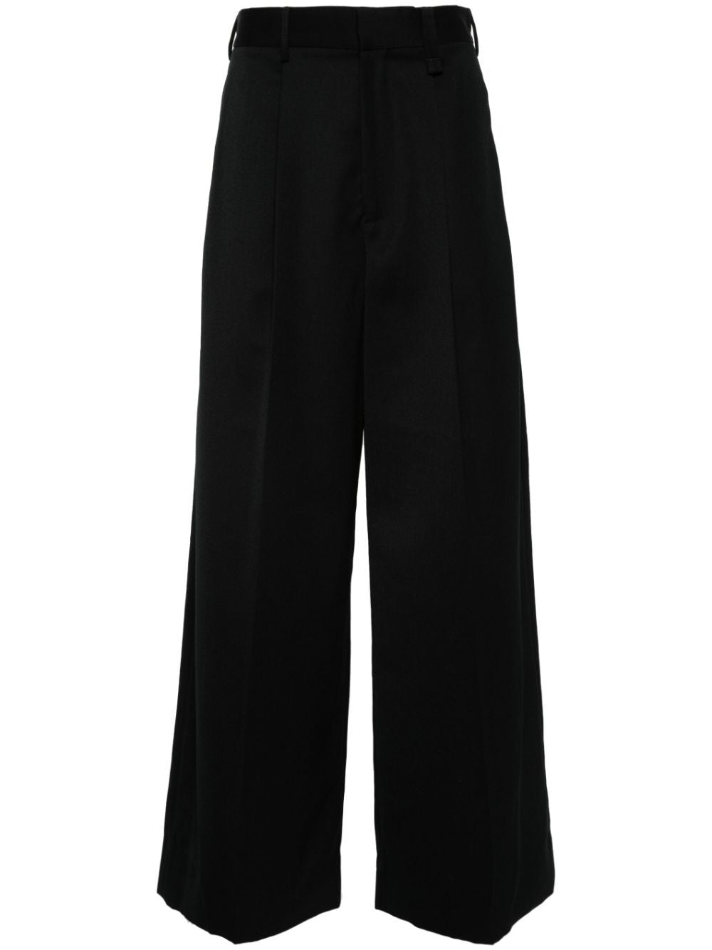 SIMONE ROCHA Wide Fit Wool Pants with Zipper Closure