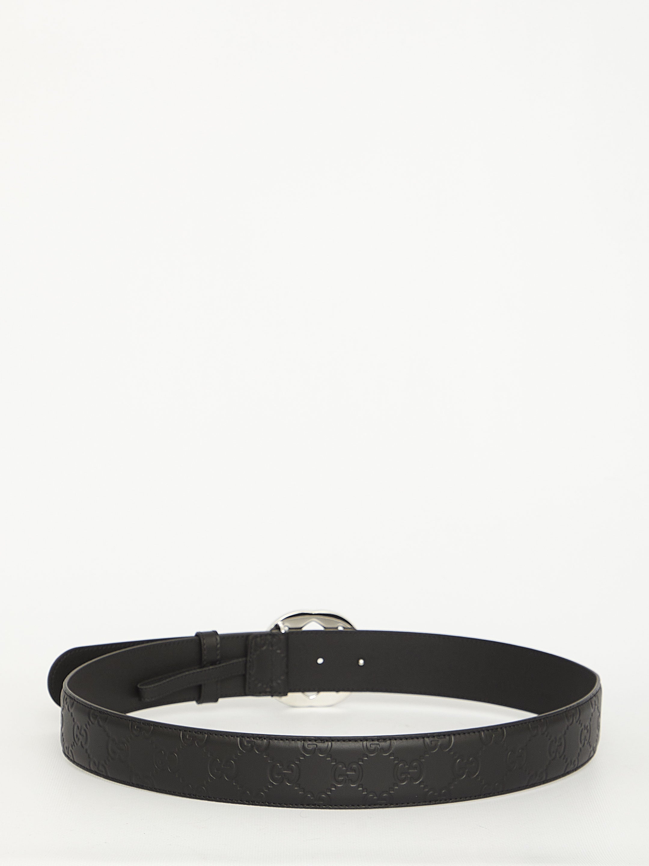 GUCCI Men's Belt with GG Crossover Buckle