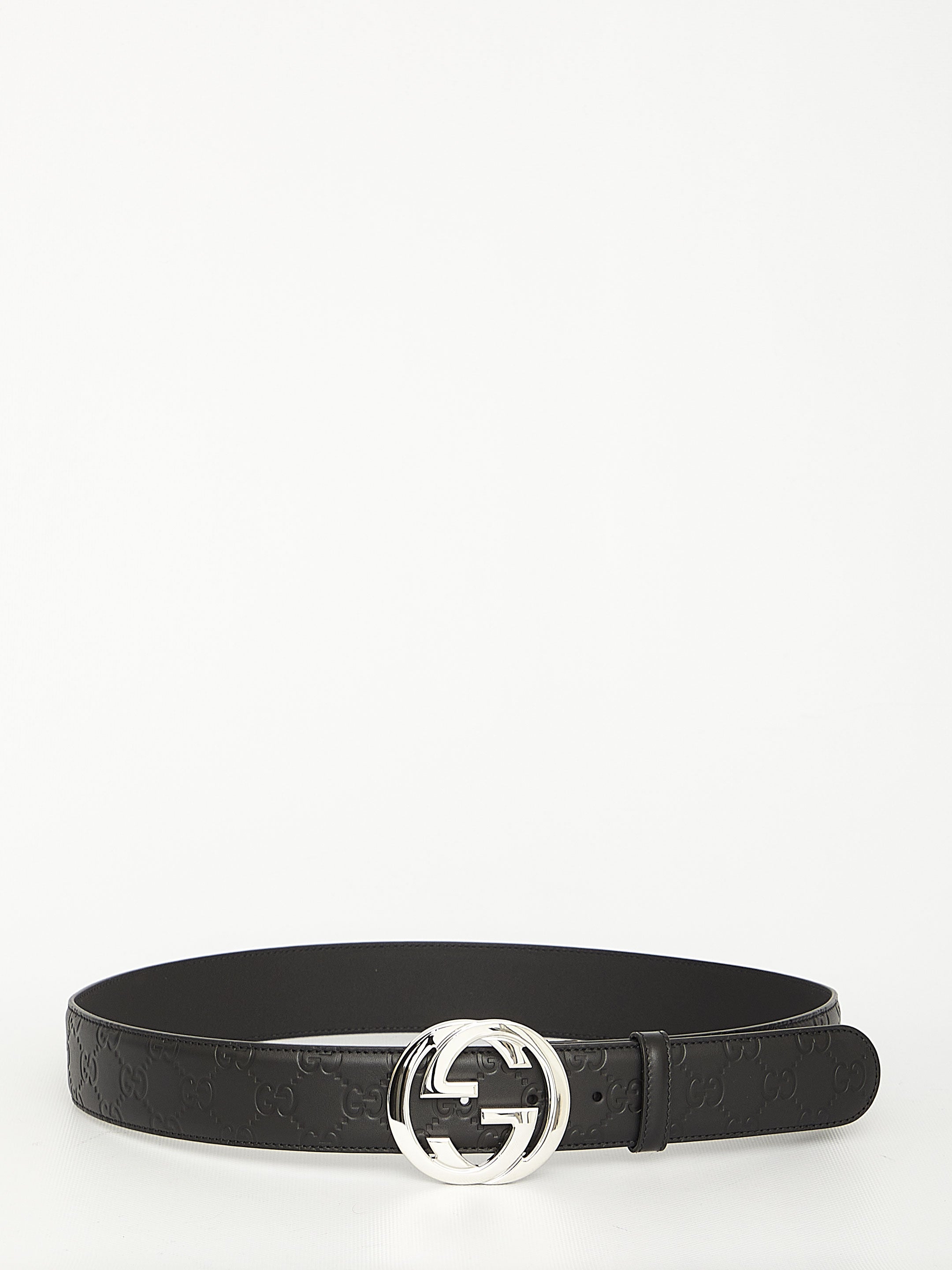 GUCCI Men's Belt with GG Crossover Buckle
