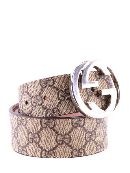 GUCCI GG Supreme Fabric Belt with GG Buckle