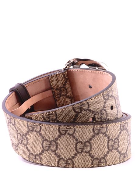 GUCCI GG Supreme Fabric Belt with GG Buckle