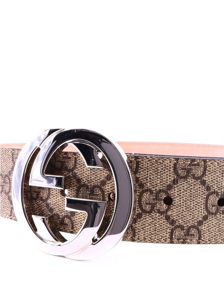 GUCCI GG Supreme Fabric Belt with GG Buckle