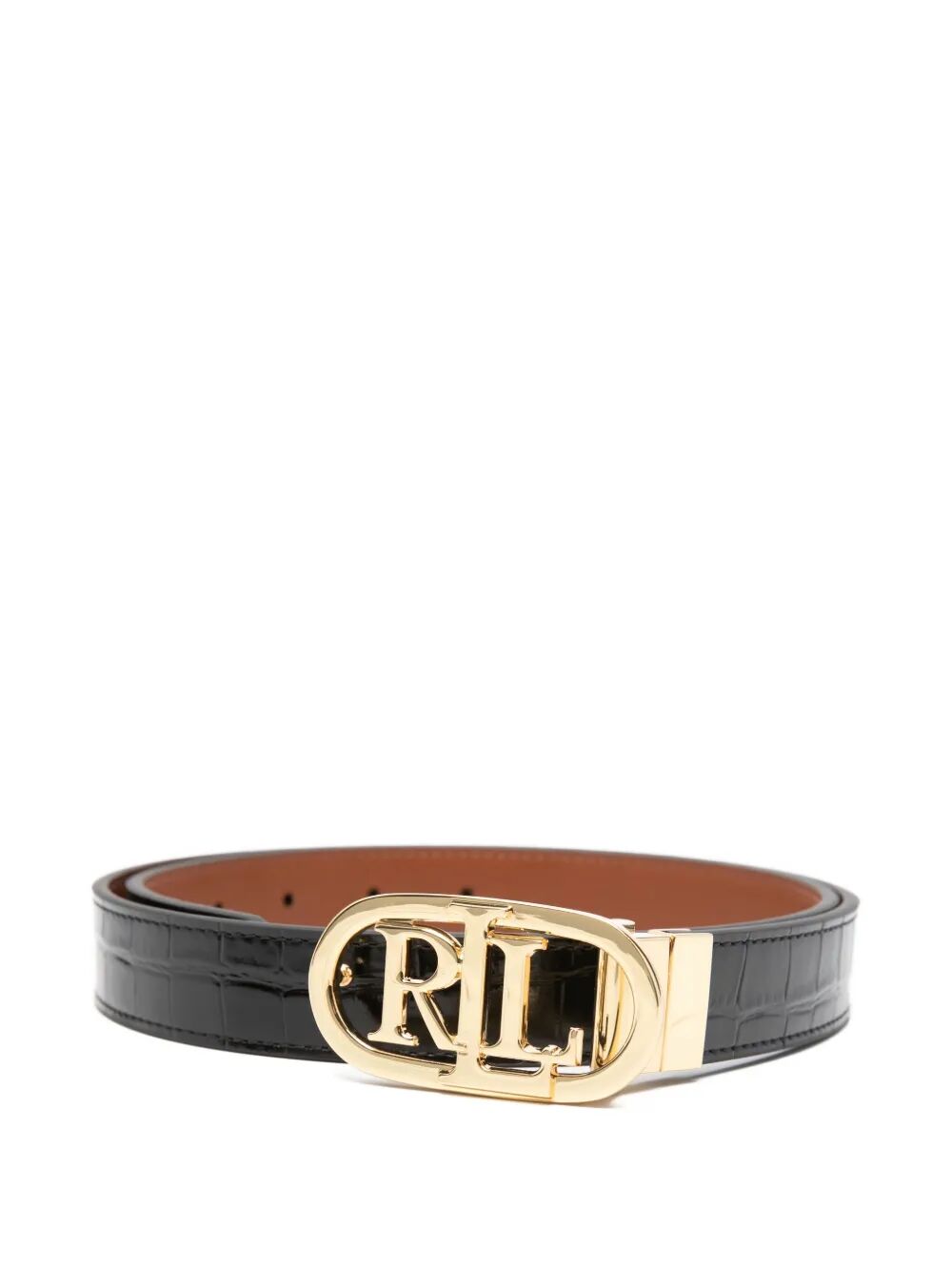 LAUREN RALPH LAUREN Oval Reversible 25 MM Skinny Belt