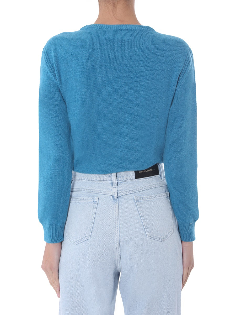 ALBERTA FERRETTI Round Neck Mini Love Sweater