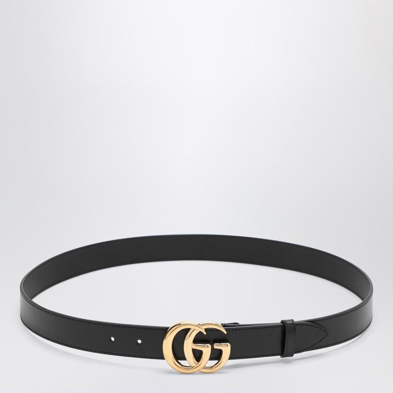 GUCCI Leather Belt with Shiny Buckle - 6cm x 5cm