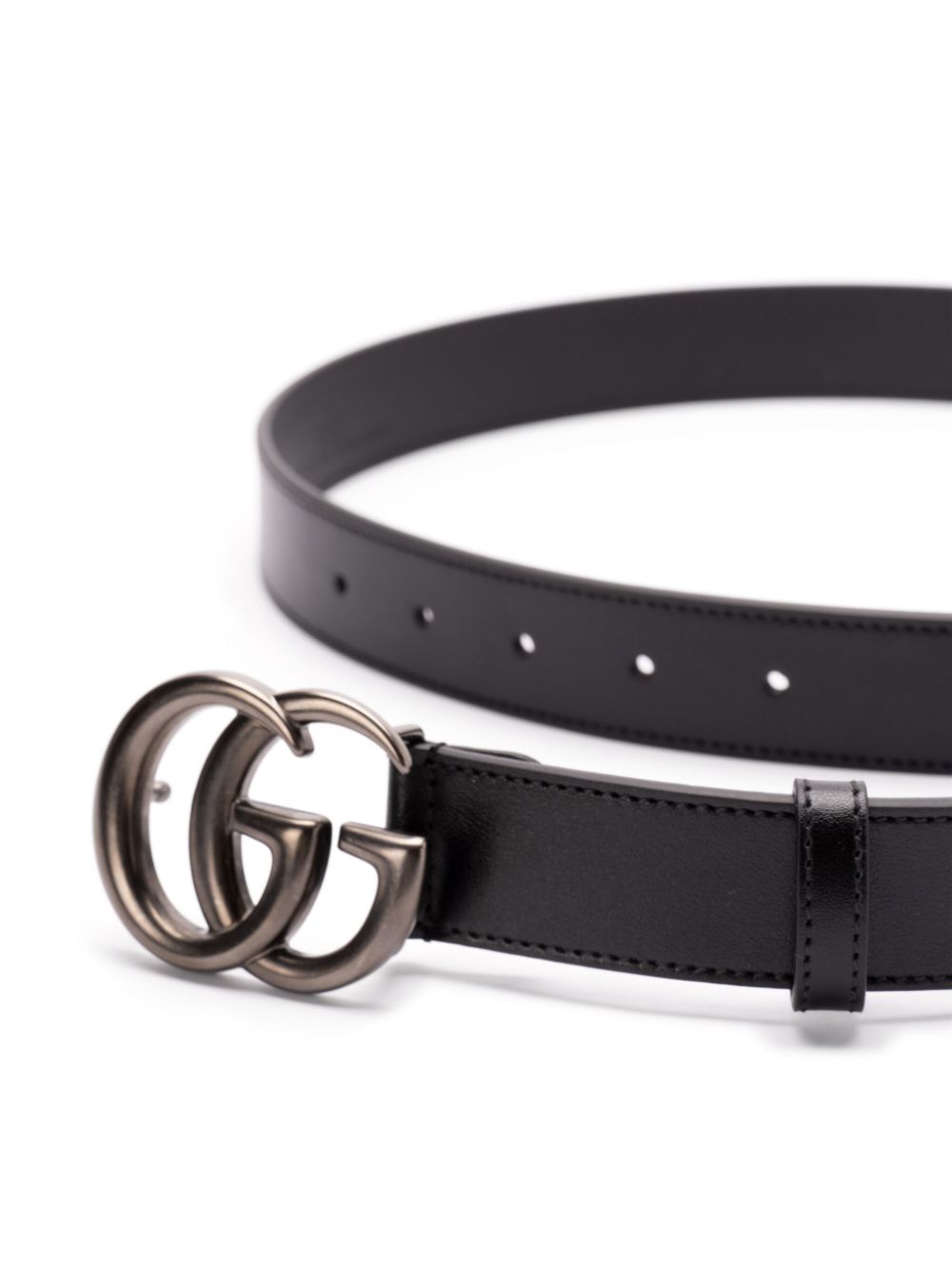 GUCCI Mini GG Marmont Thin Belt with Double G Buckle