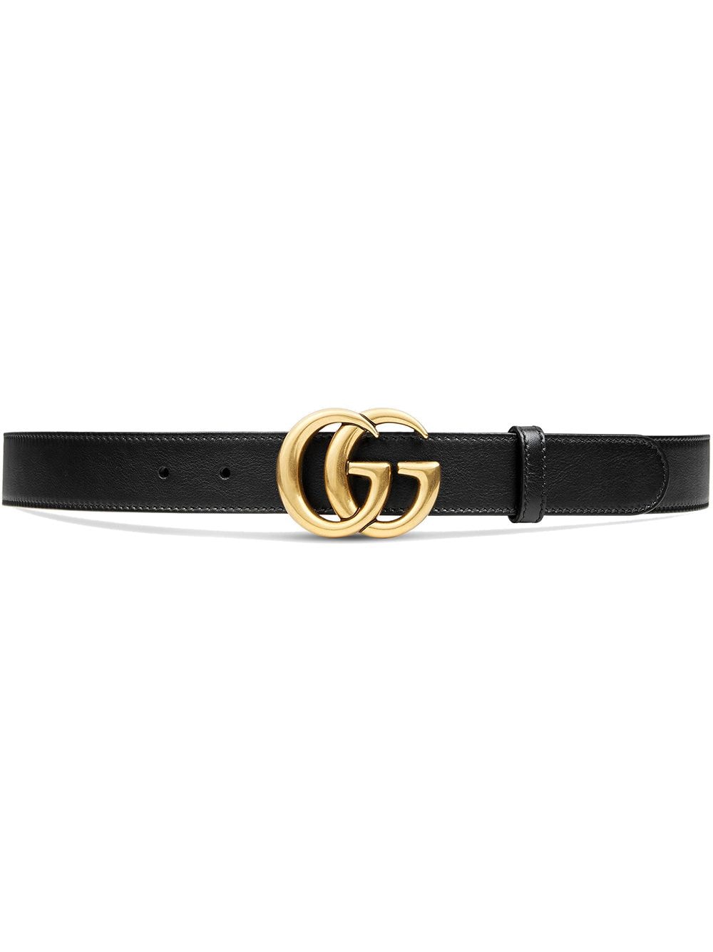GUCCI GG Marmont Leather Belt with Double G Buckle - 3 cm Width