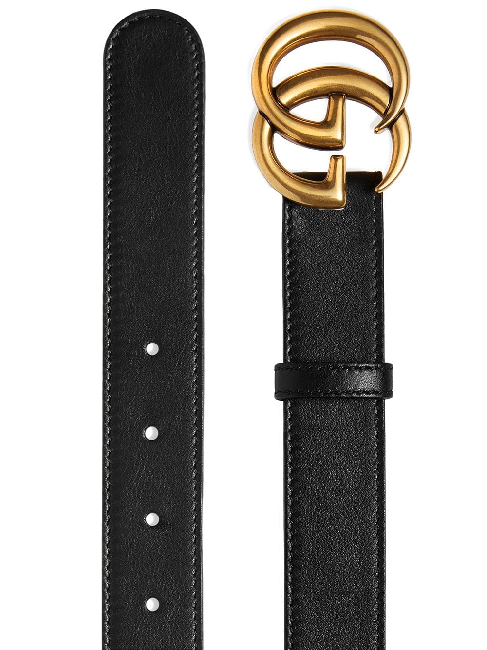 GUCCI GG Marmont Leather Belt with Double G Buckle - 3 cm Width