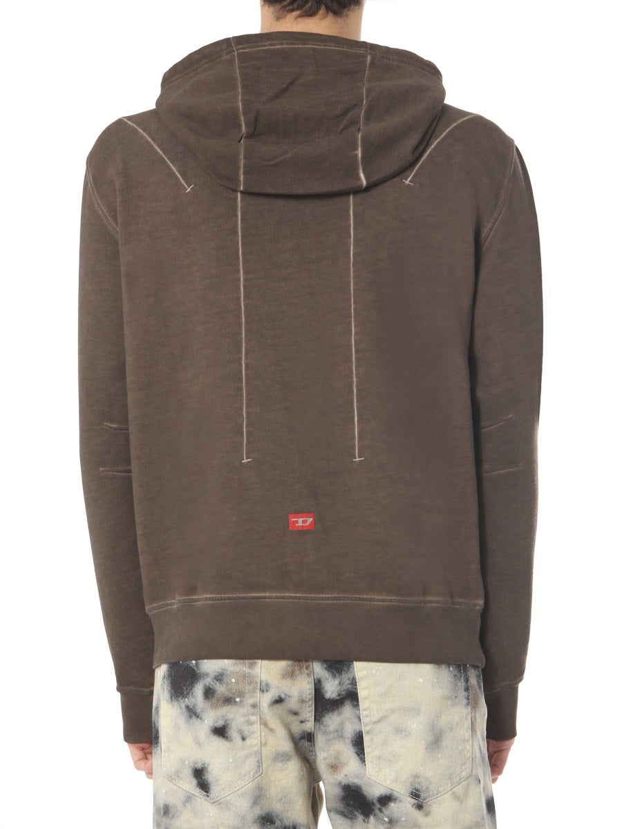 DIESEL RED TAG Funnel Neck Hoodie for Men - SS20 Collection
