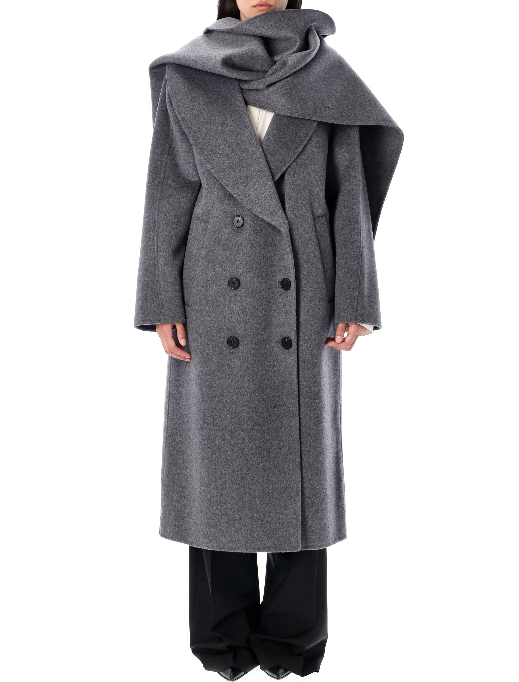 RÓHE Signature Double-Faced Scarf Jacket Size 34