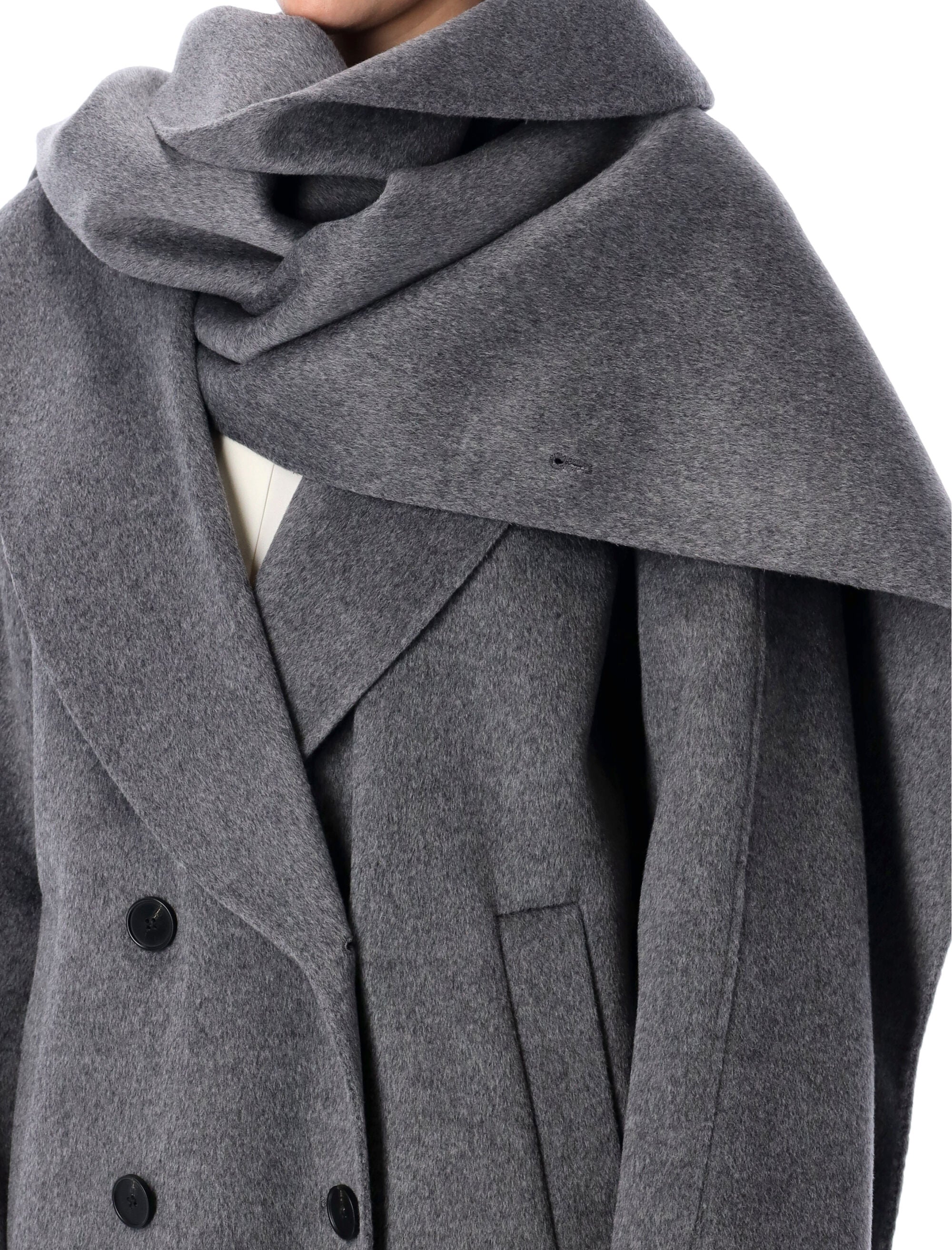 RÓHE Signature Double-Faced Scarf Jacket Size 34
