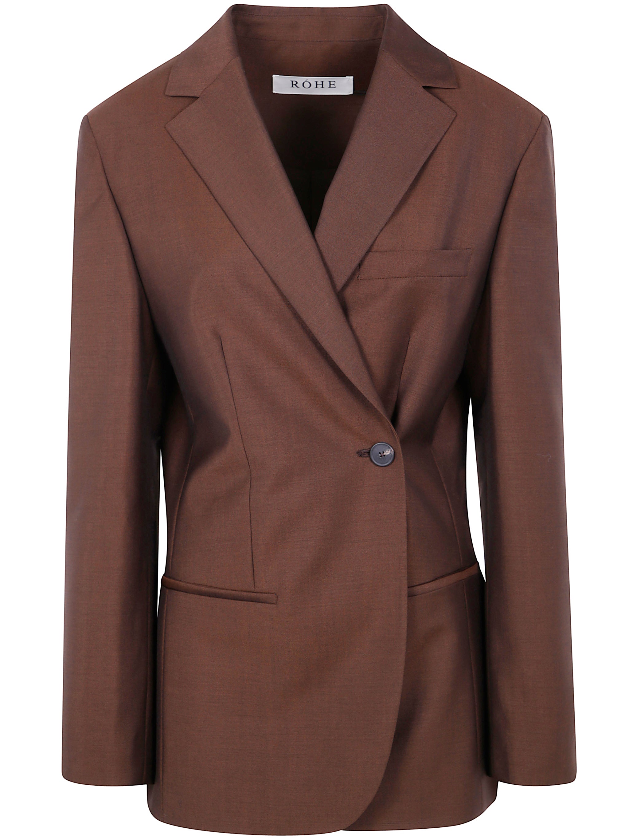 RÓHE Dual Tone Piqué Overlap Suit Jacket