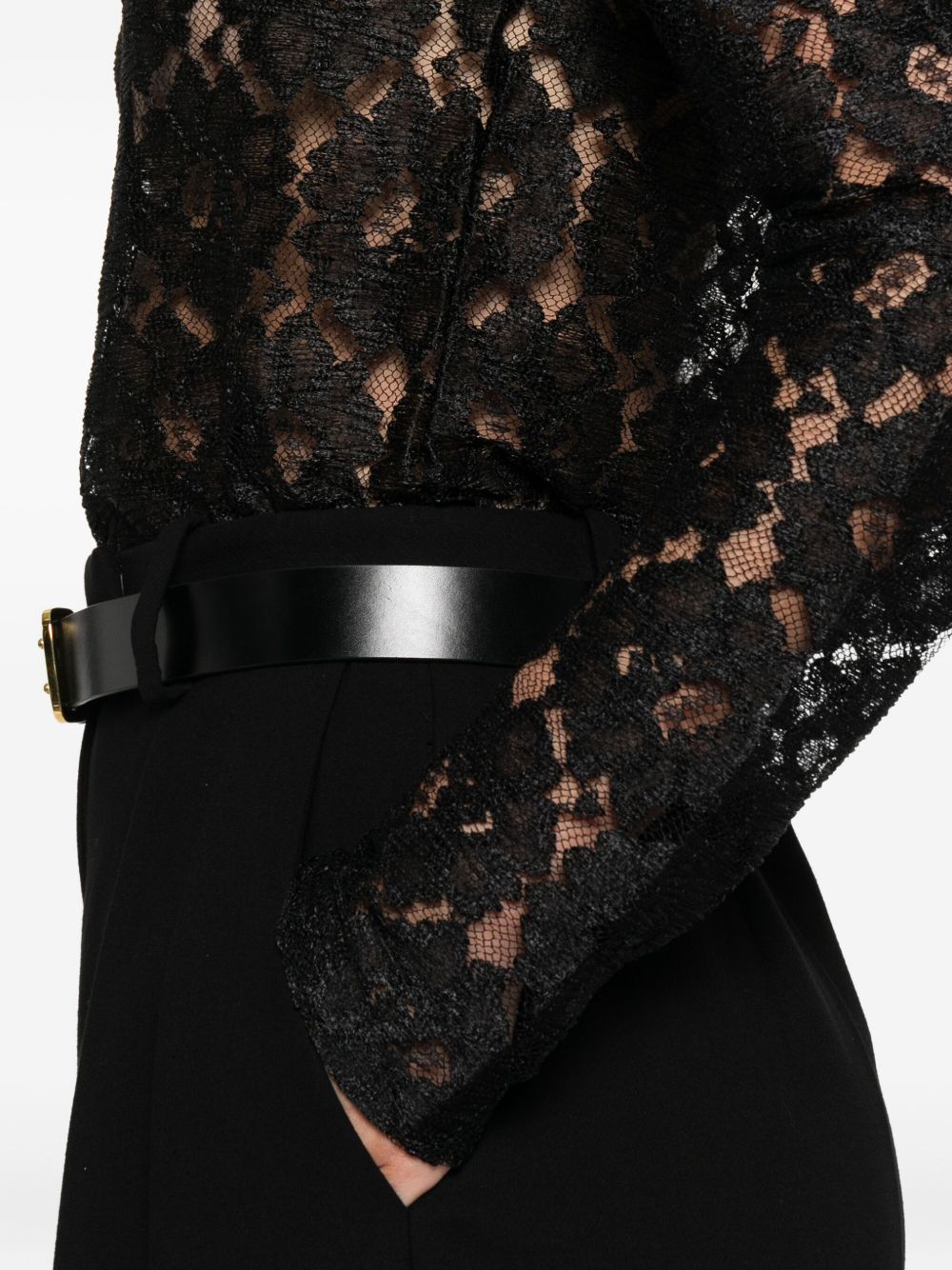 RÓHE High Neck Lace Top - Size 34