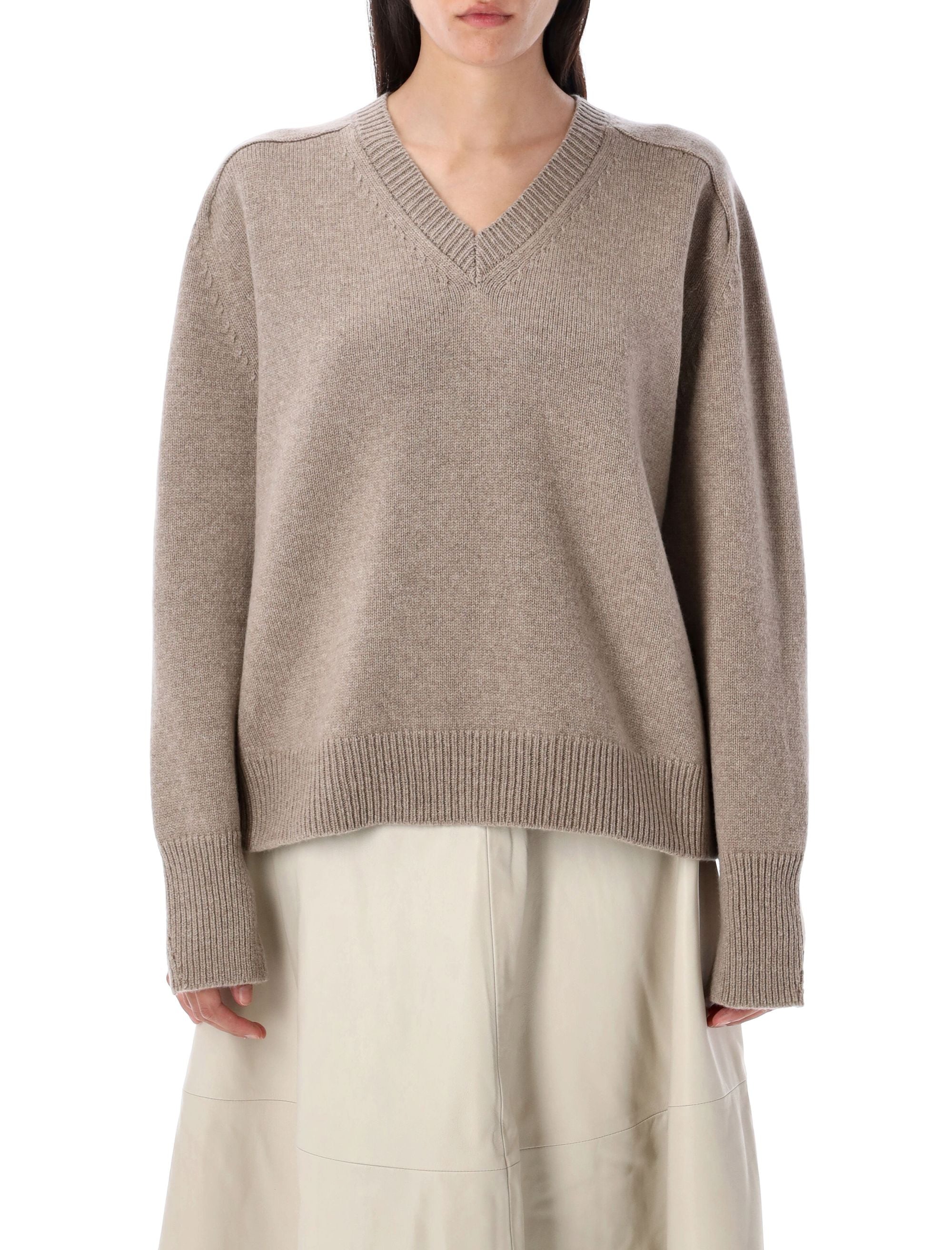 RÓHE Wrap Sleeve V-Neck Jumper - Size 34