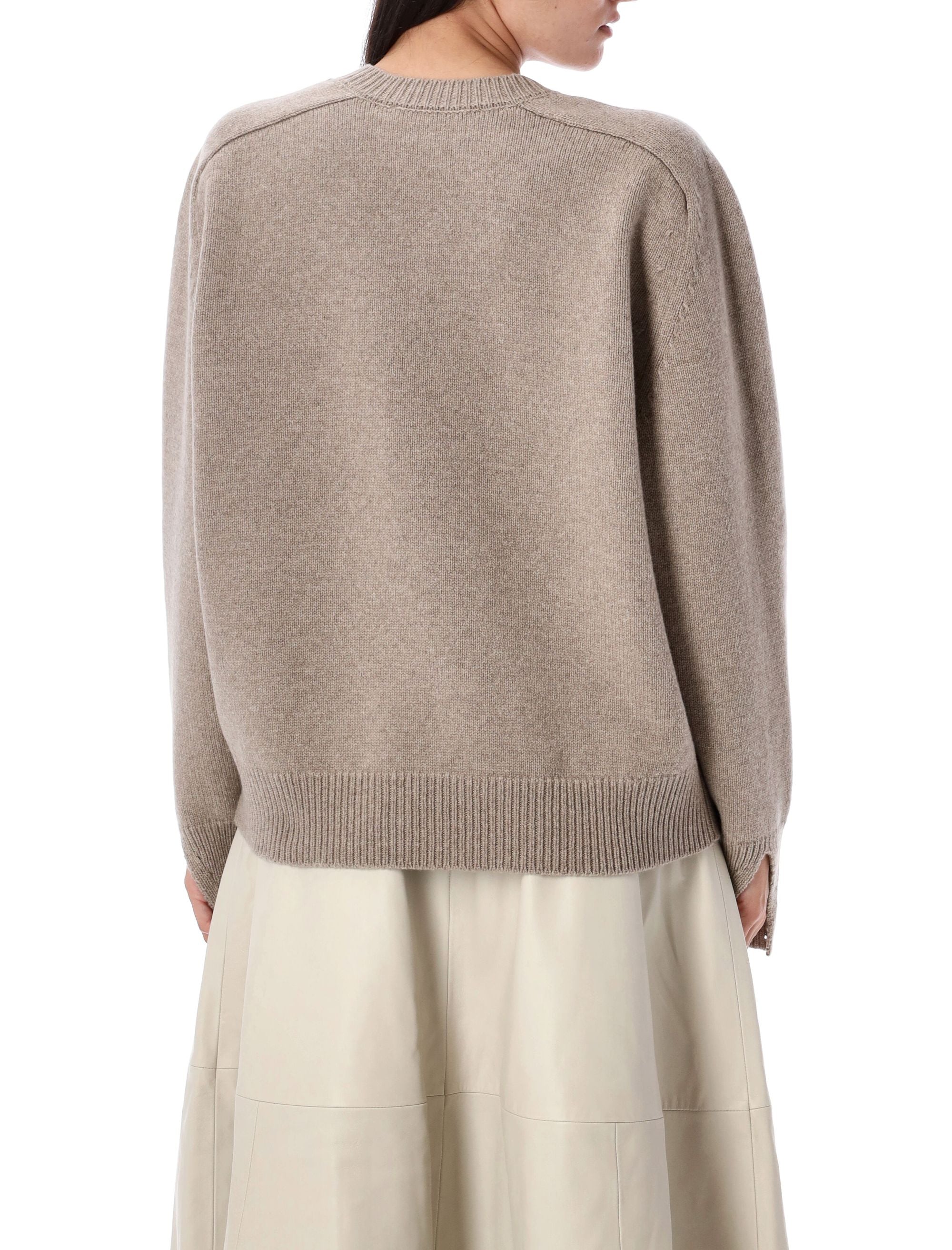 RÓHE Wrap Sleeve V-Neck Jumper - Size 34