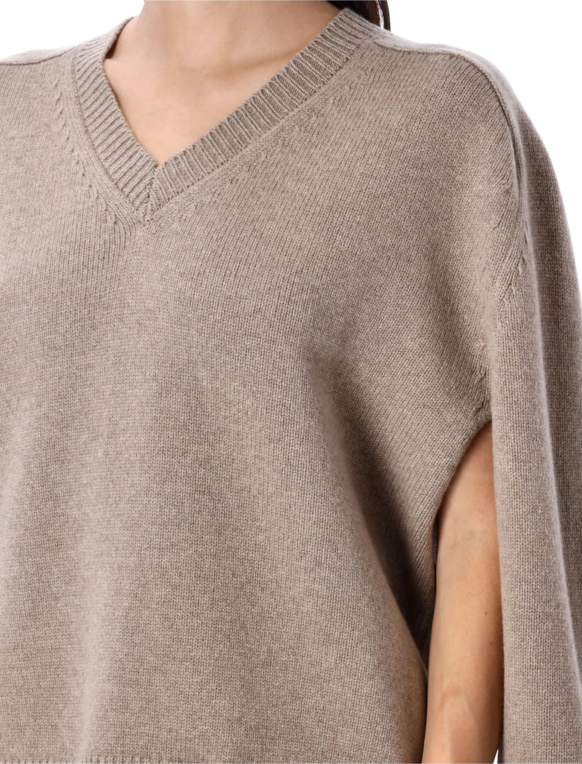 RÓHE Wrap Sleeve V-Neck Jumper - Size 34