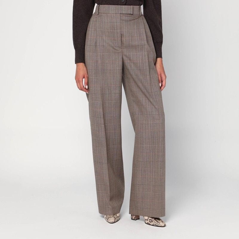 RÓHE Wide-Leg Trousers in Prince of Wales Check