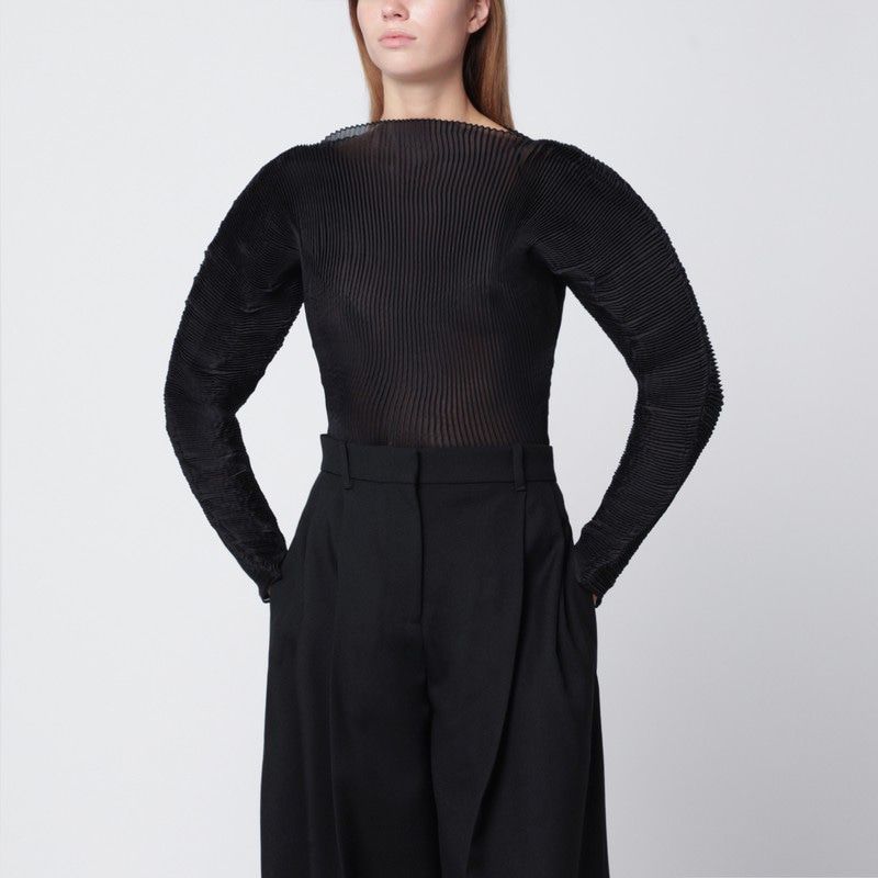 RÓHE Sculptural Pleated Top with Voluminous Sleeves