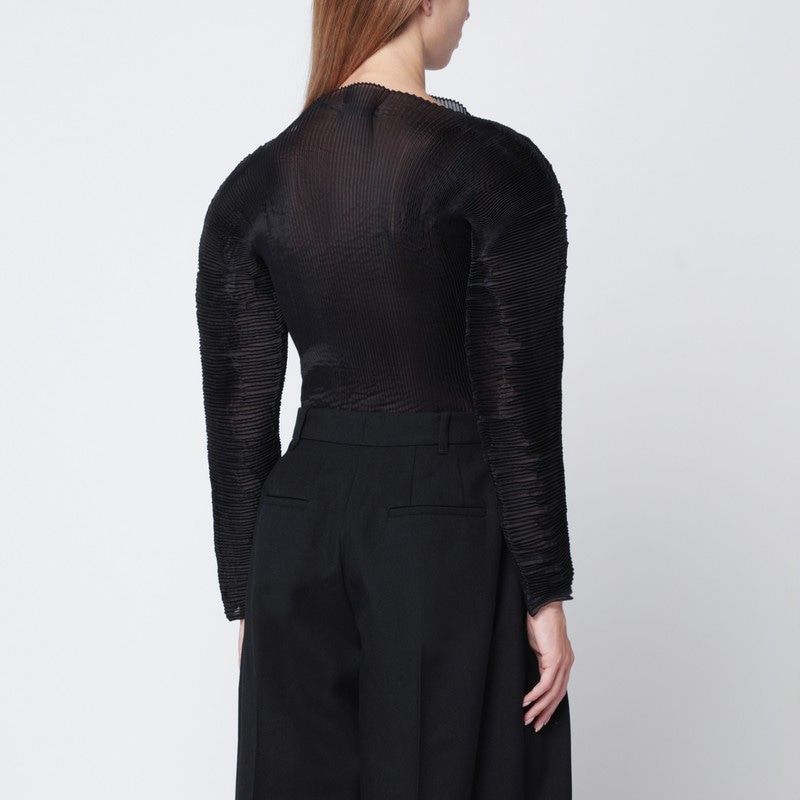 RÓHE Sculptural Pleated Top with Voluminous Sleeves