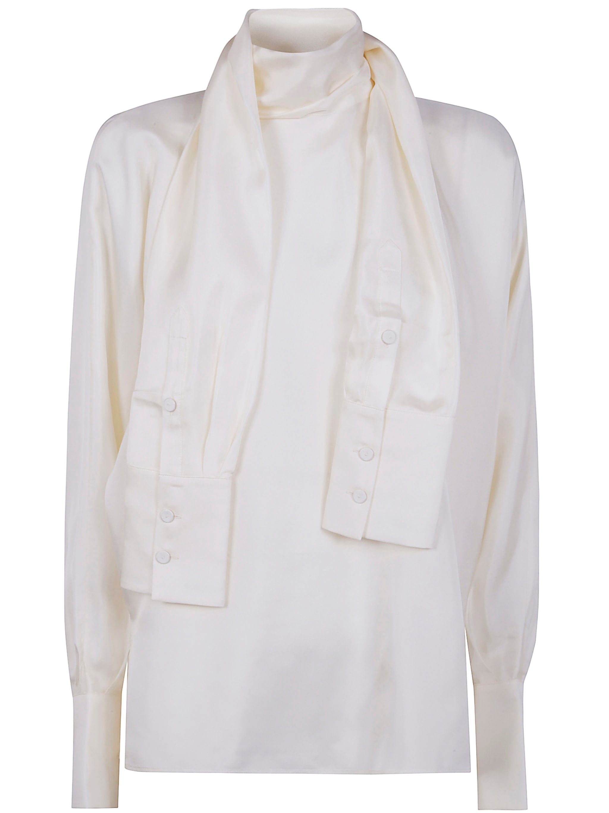 RÓHE Silk Top with Foulard Style for Women - FW25