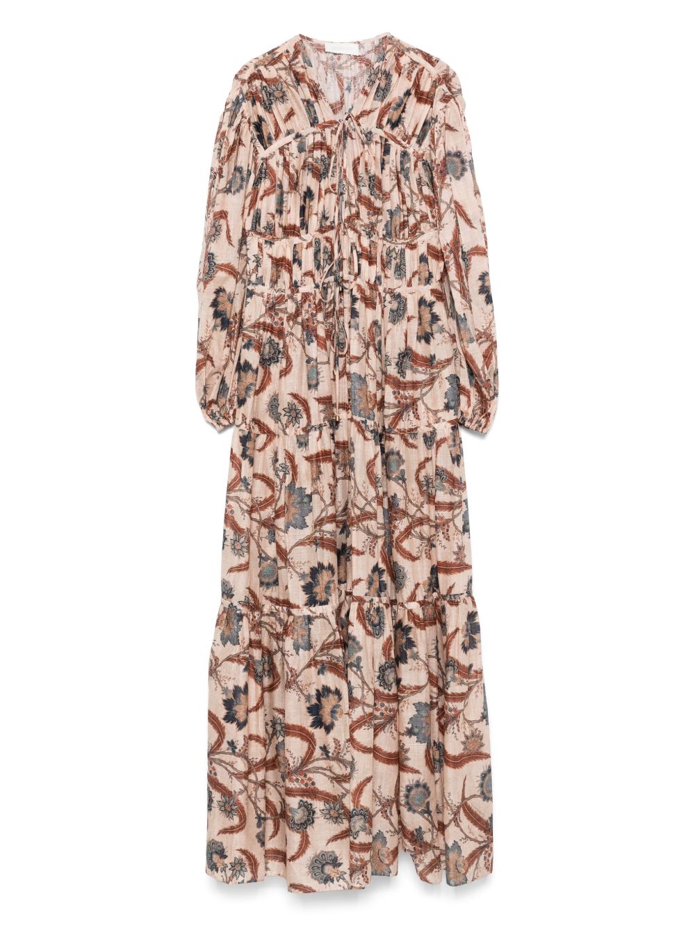 ZIMMERMANN Billowing Maxi Dress with Self-Tie Accents