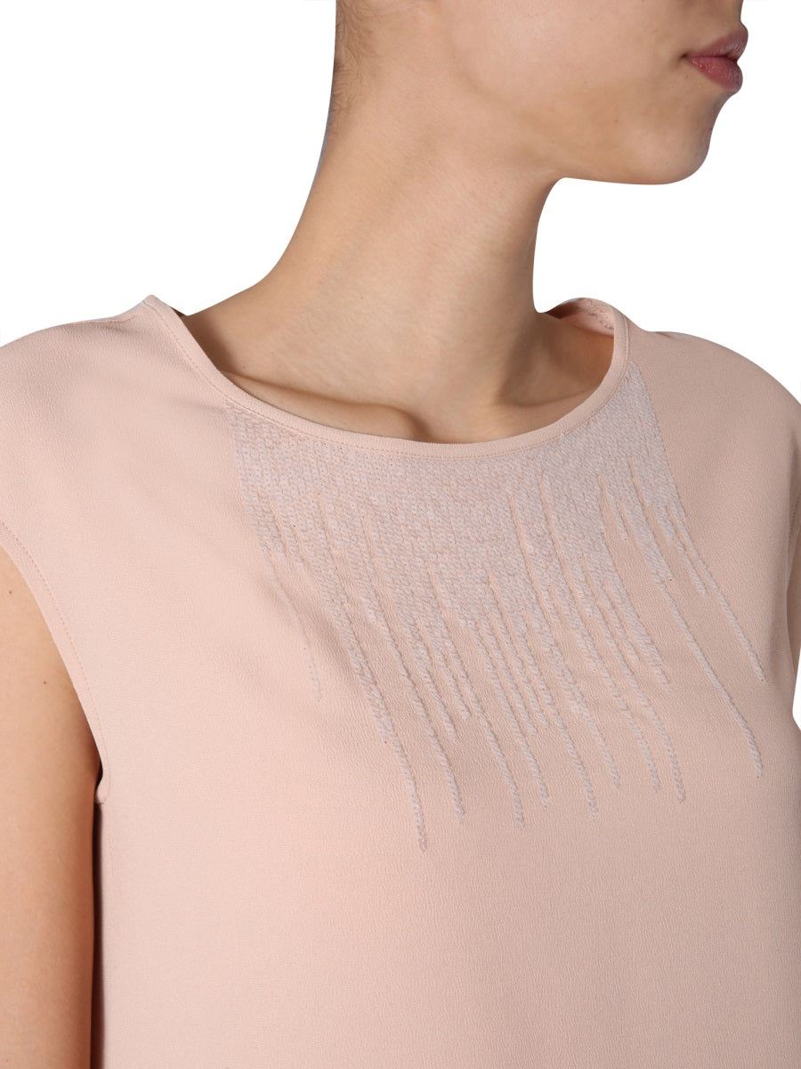 FABIANA FILIPPI Desert Sequin Detail Top