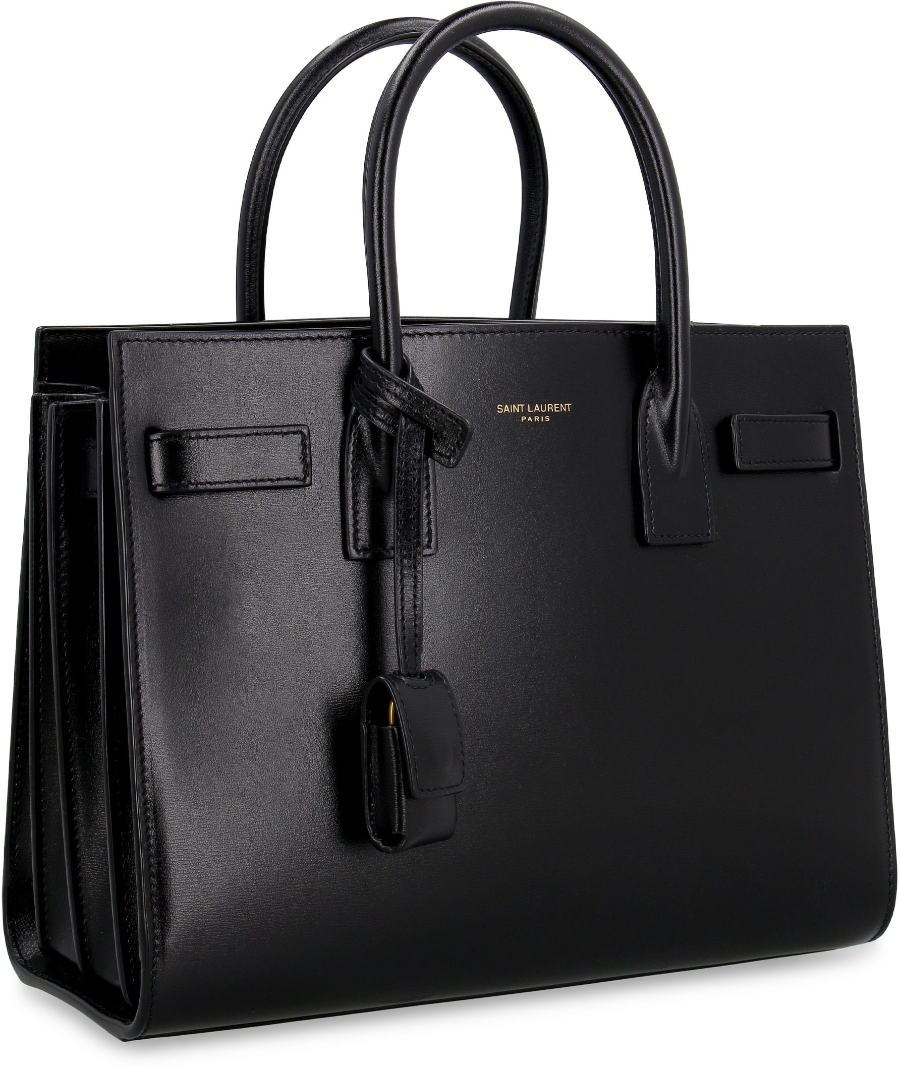 SAINT LAURENT Mini Leather Shopping Handbag
