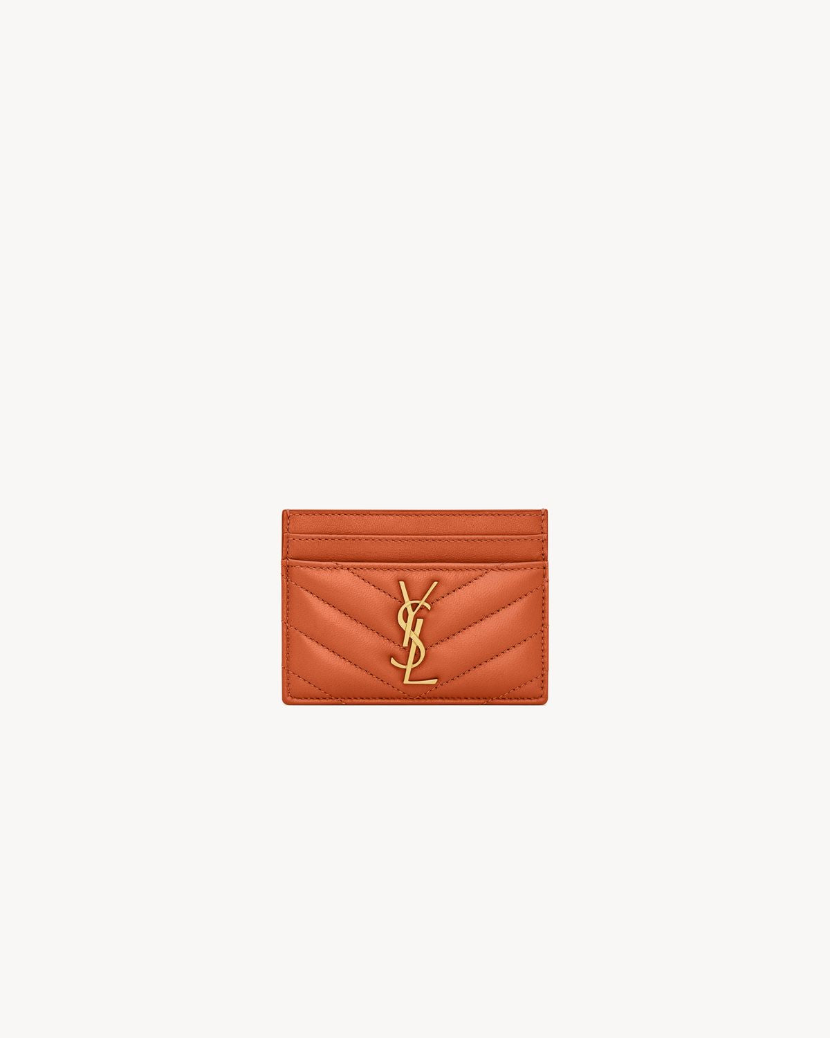 SAINT LAURENT Mini Quilted Cassandre Card Holder