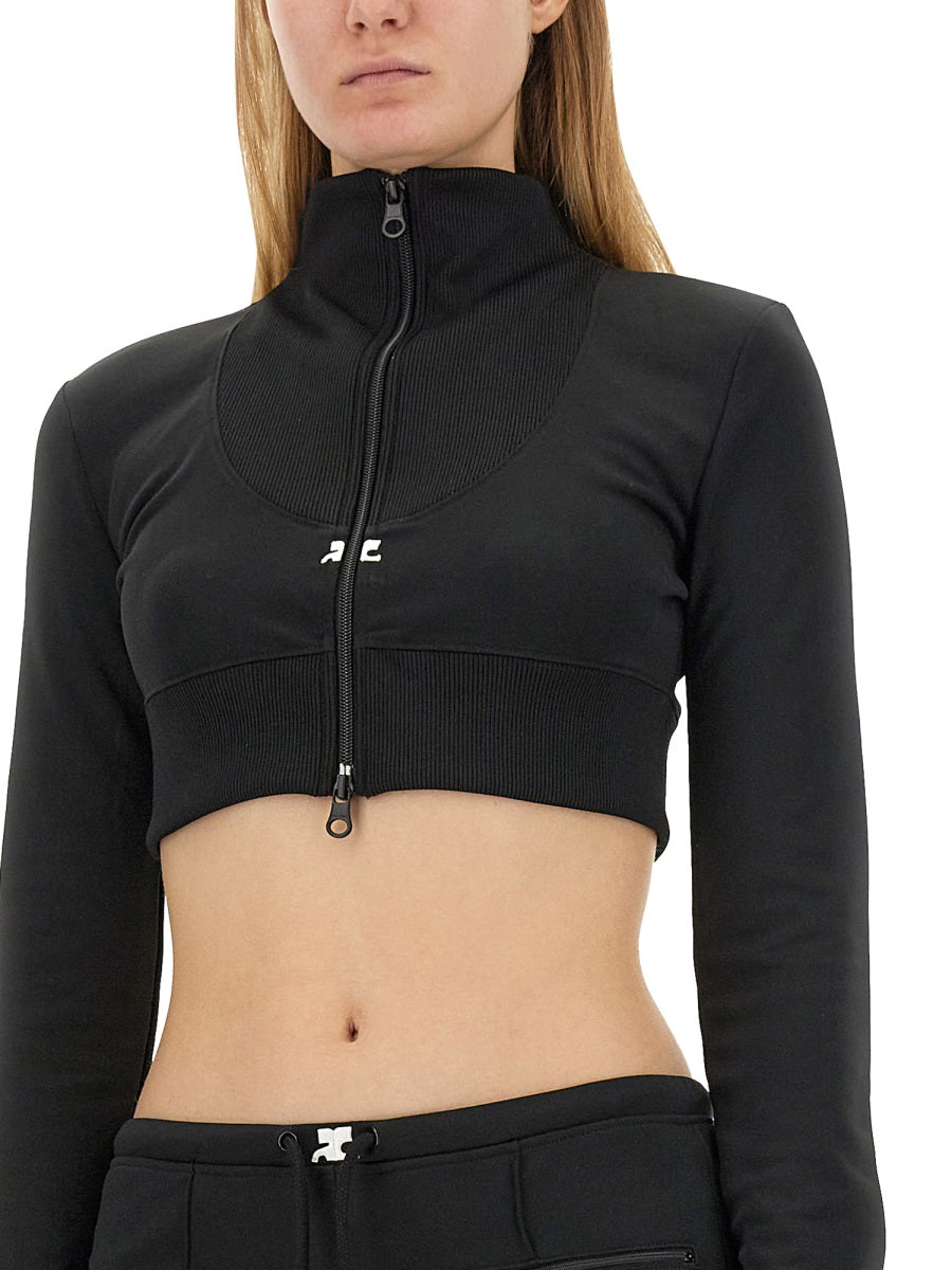 COURREGÈS Cropped Logo Jacket for Women