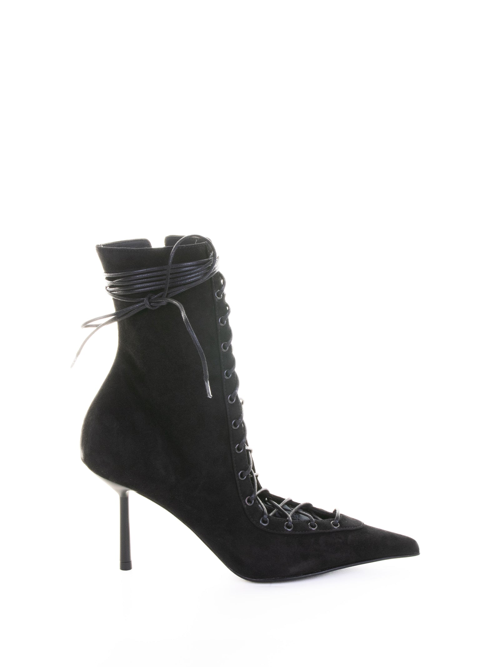 LE SILLA Colette Mini Velvet Lace-Up Ankle Boot