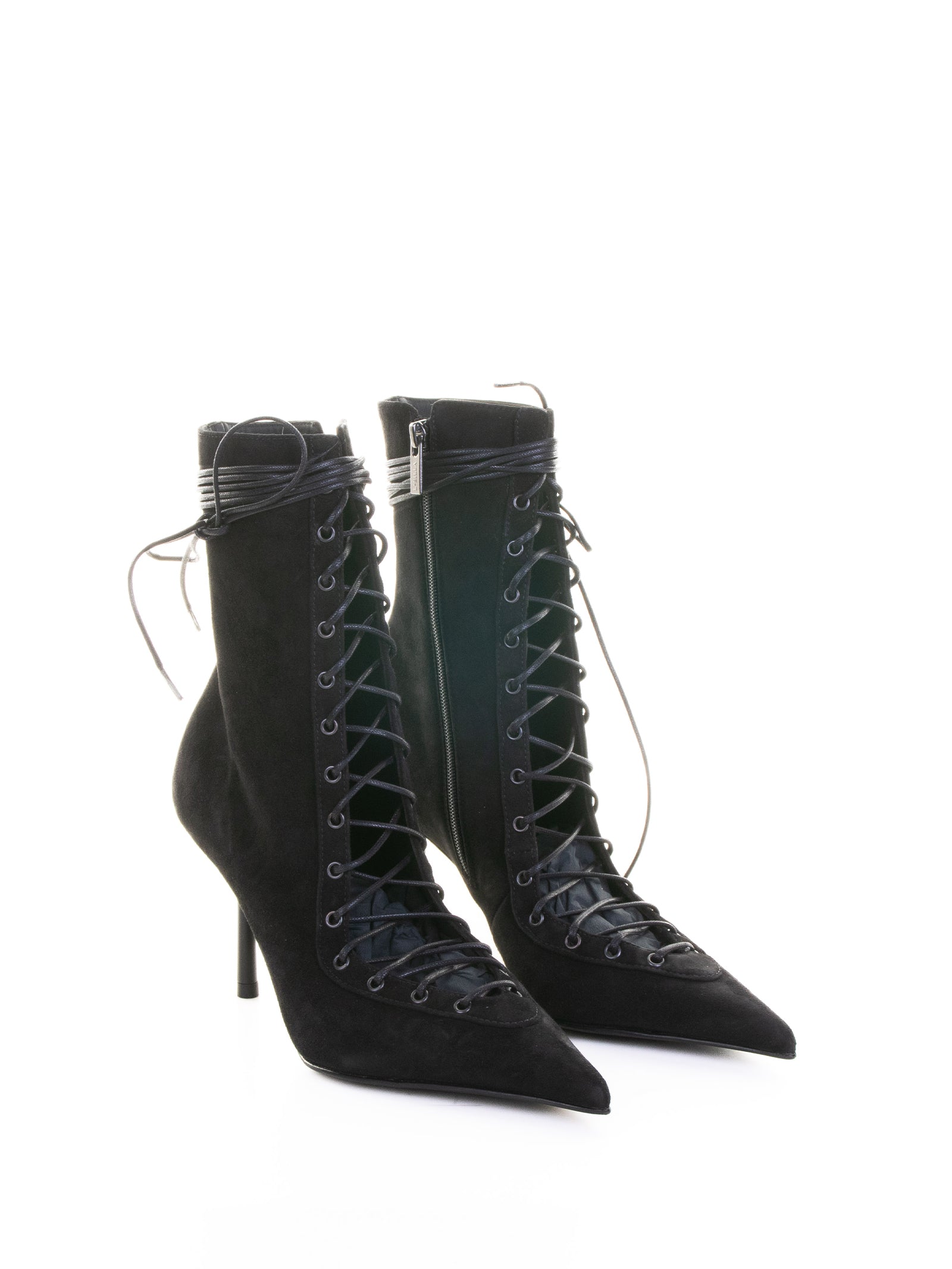LE SILLA Colette Mini Velvet Lace-Up Ankle Boot