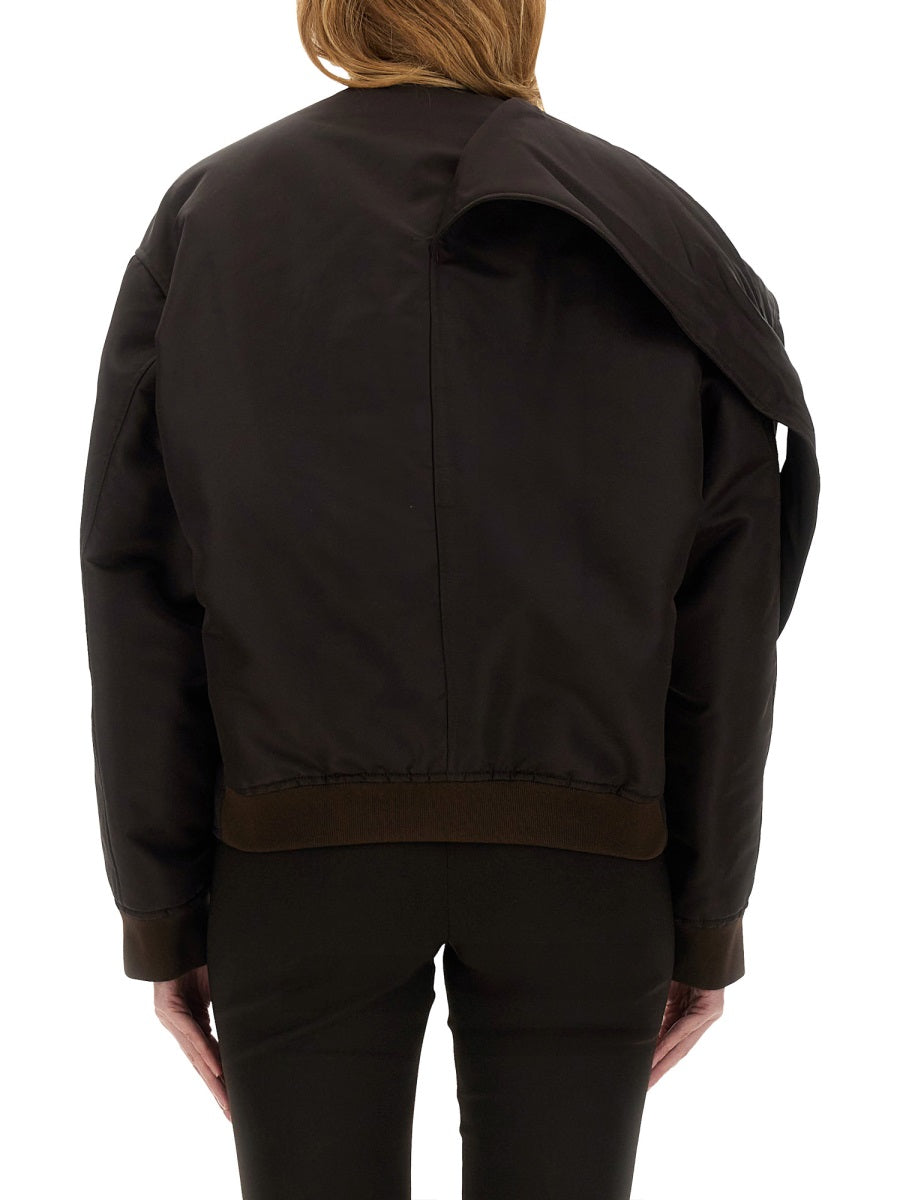 COURREGÈS Bow Neck Bomber Jacket - Regular Fit Size S