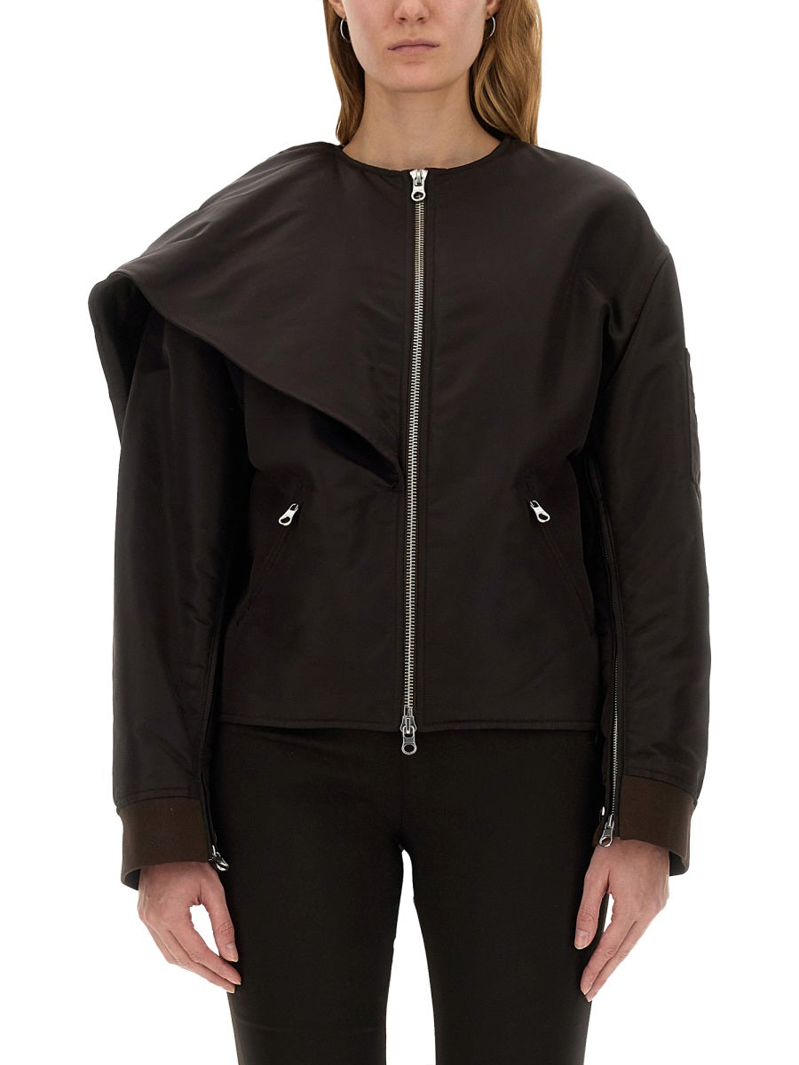 COURREGÈS Bow Neck Bomber Jacket - Regular Fit Size S