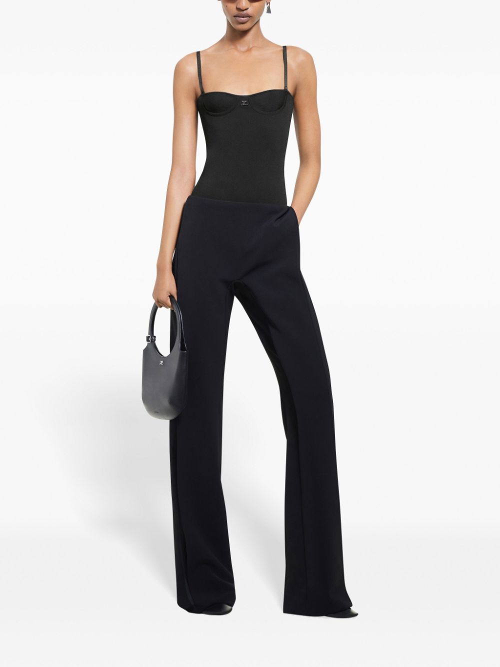 COURREGÈS Illusion Trousers - Mid Rise, Straight Leg