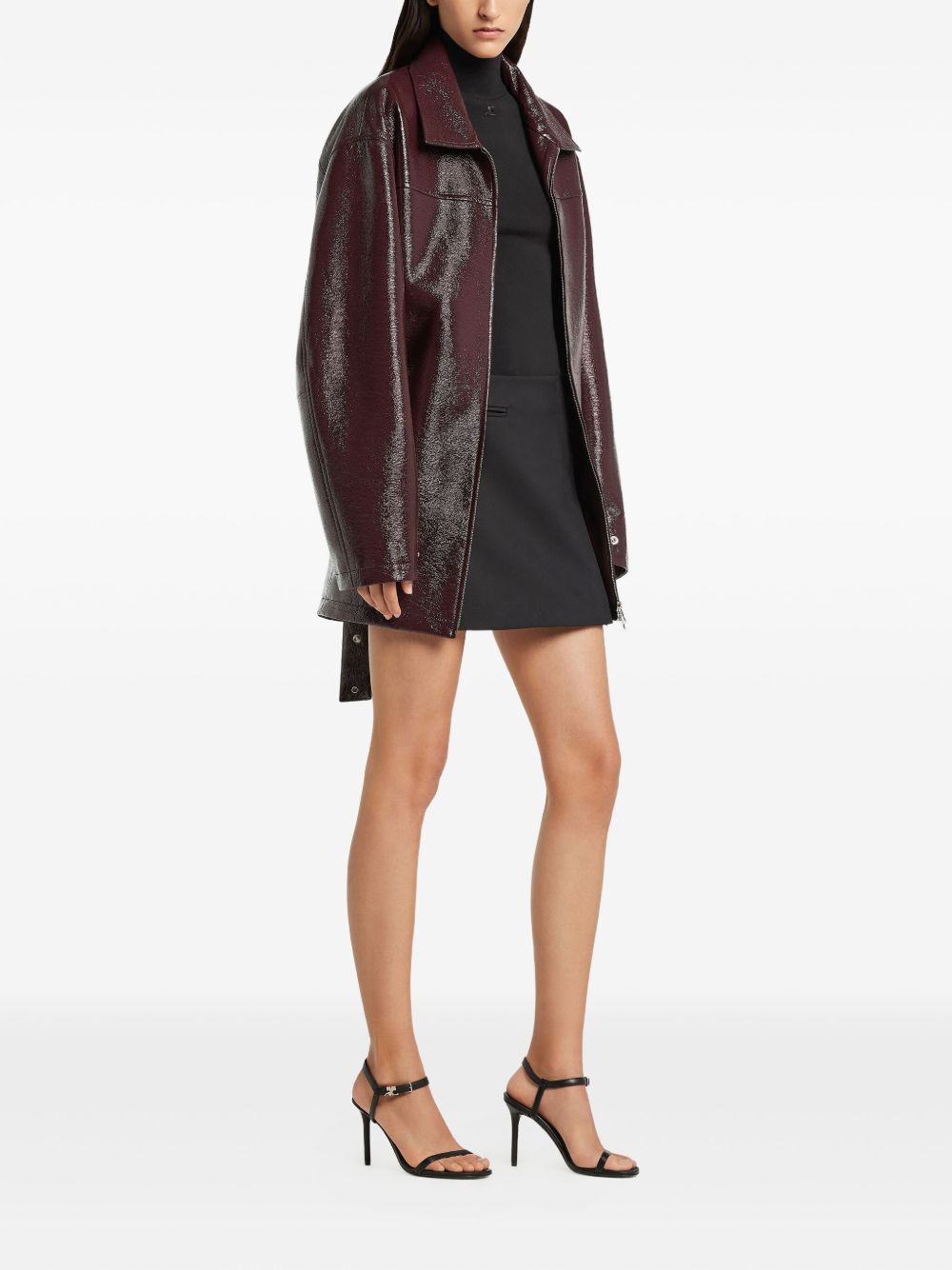 COURREGÈS Fashion Forward Vinyl Bomber Jacket