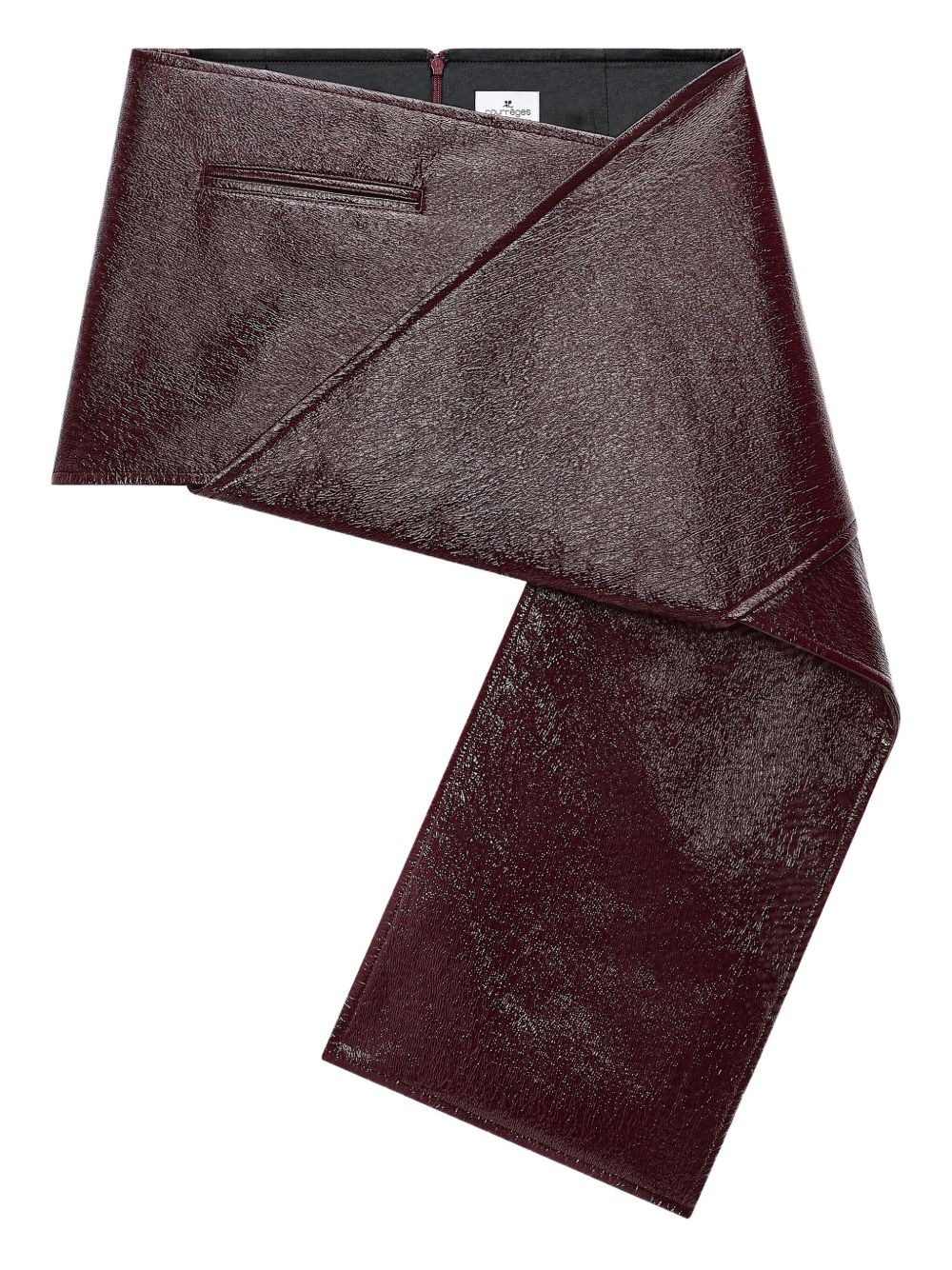 COURREGÈS Asymmetrical Vinyl Mini Skirt