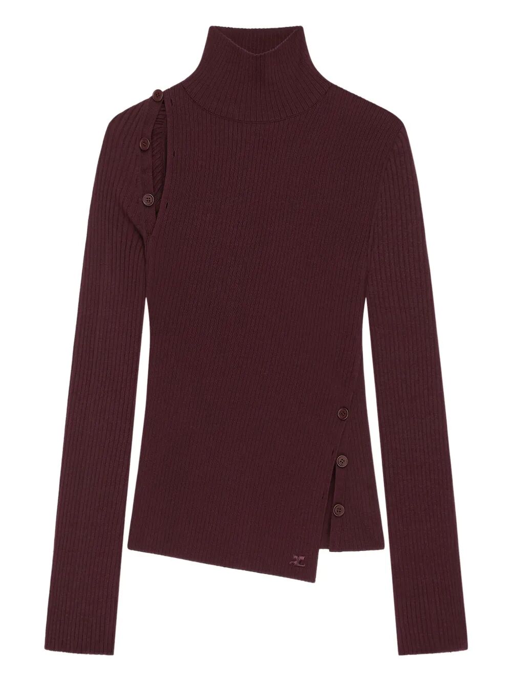 COURREGÈS Butonned Mockneck Sweater - FW25 Edition