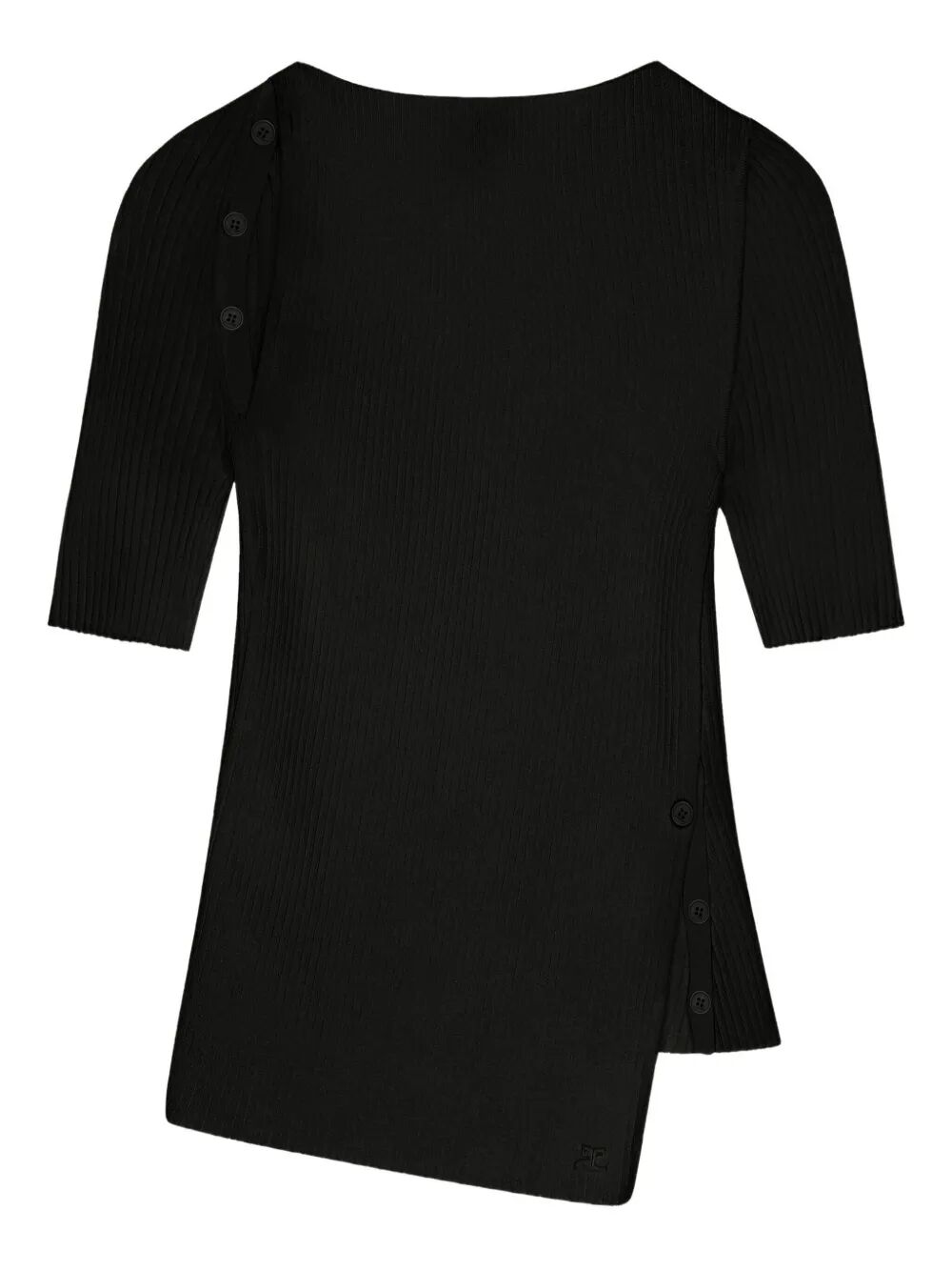 COURREGÈS Oblique Buttoned Top for Women - FW25 Collection