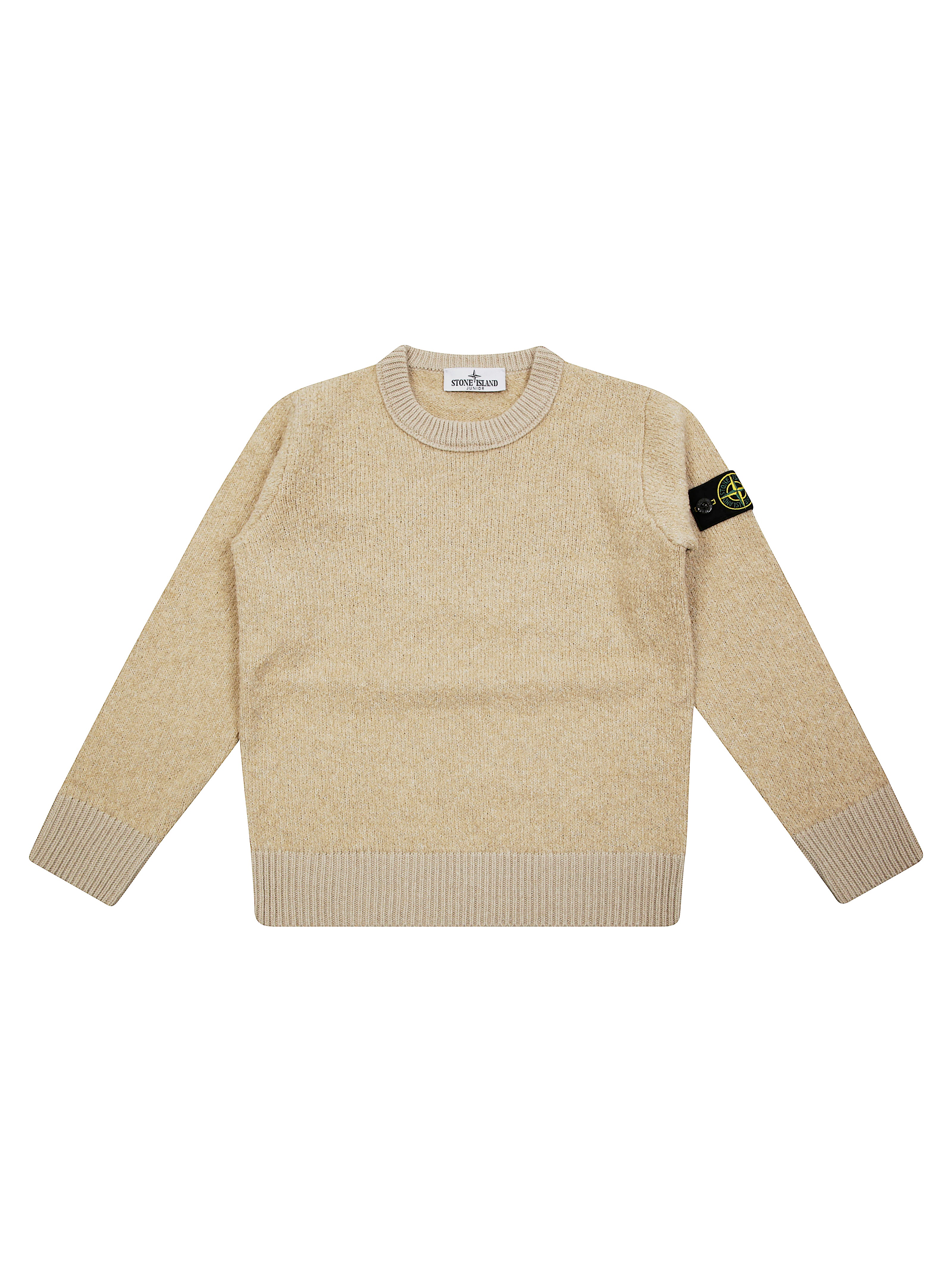 STONE ISLAND Cozy Boucle Sweater with Logo Badge