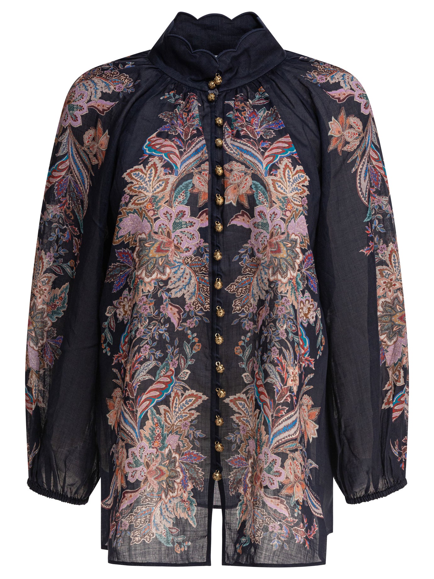 ZIMMERMANN Rhiannon Printed Mini Blouse