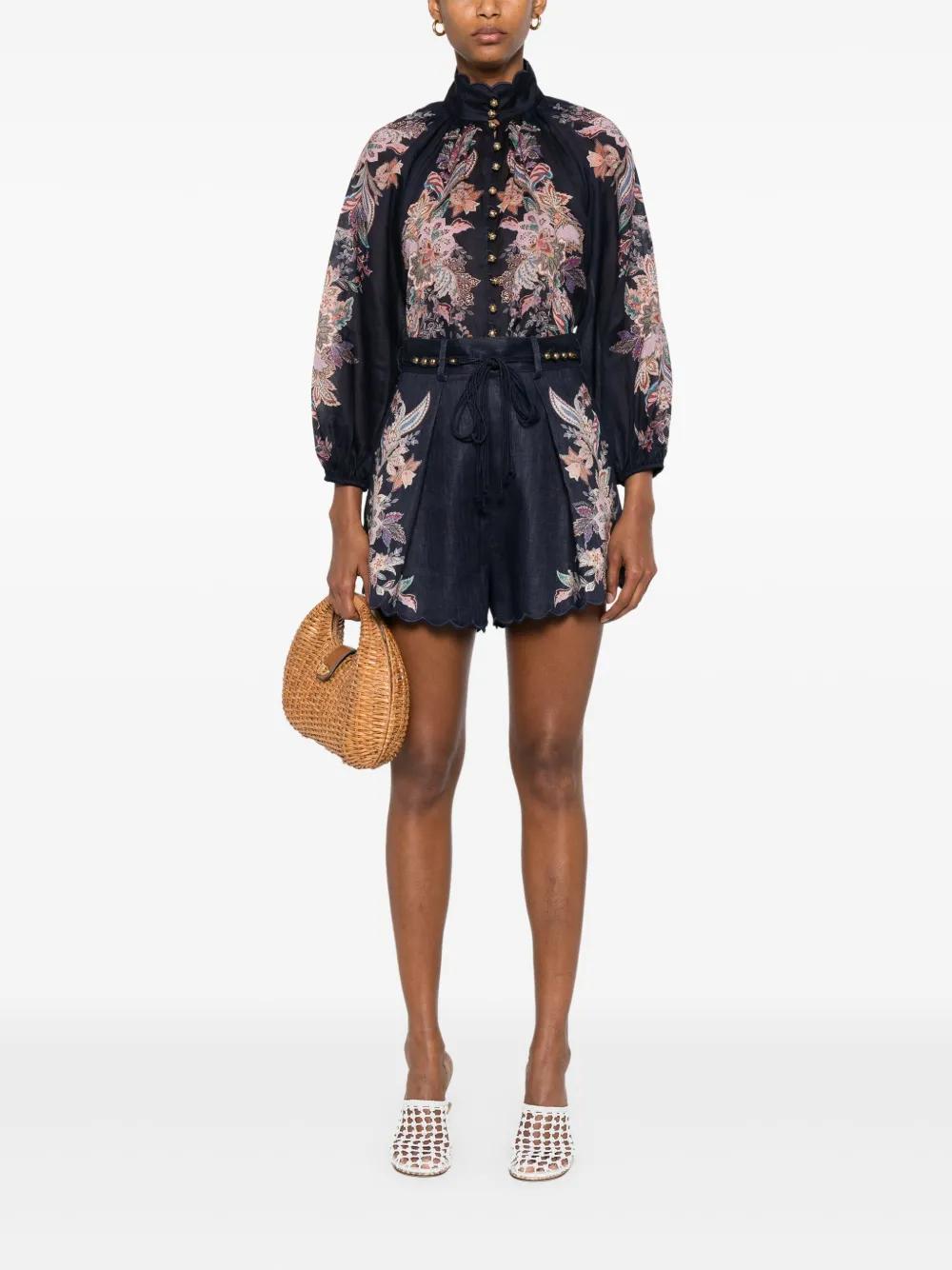 ZIMMERMANN Rhiannon Printed Mini Blouse