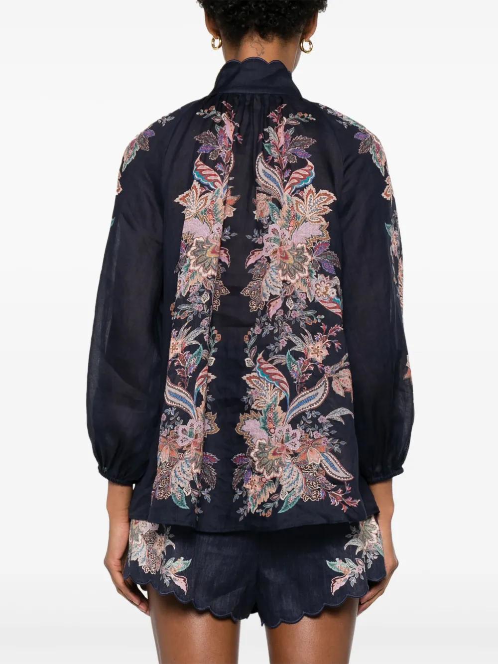 ZIMMERMANN Rhiannon Printed Mini Blouse