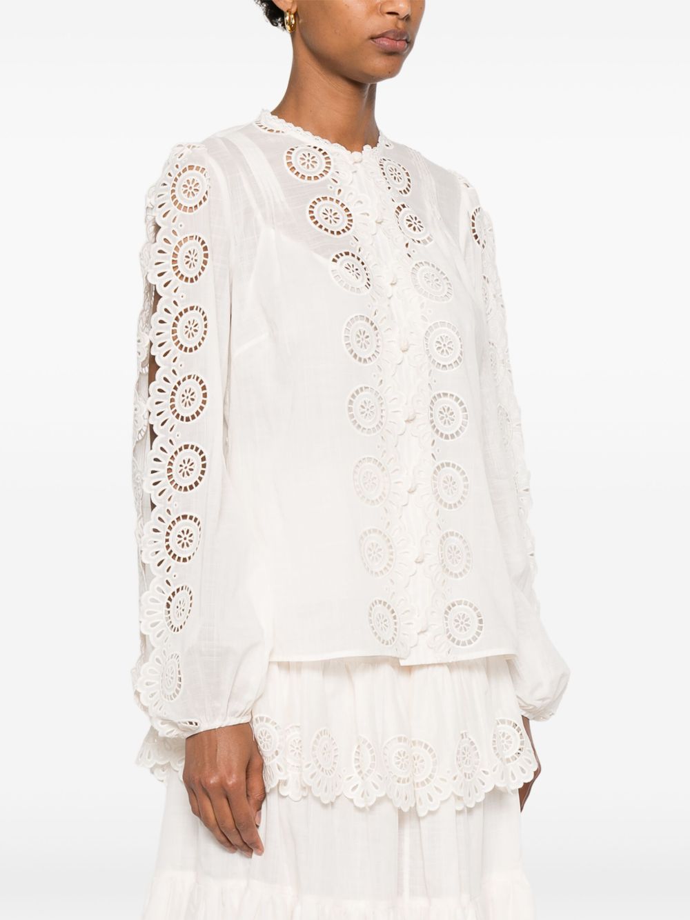 ZIMMERMANN Embroidered Button-Down Blouse