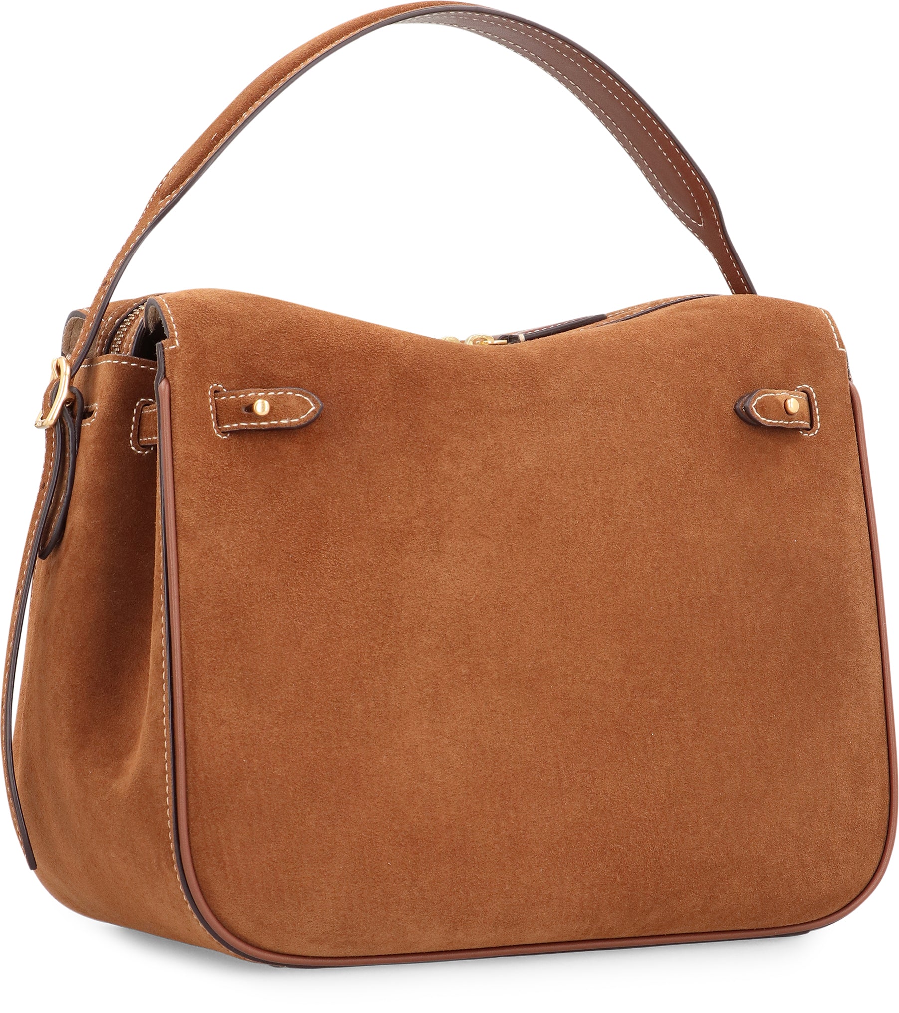 POLO RALPH LAUREN Suede Handbag - 28.6 cm x 24.8 cm x 16.5 cm